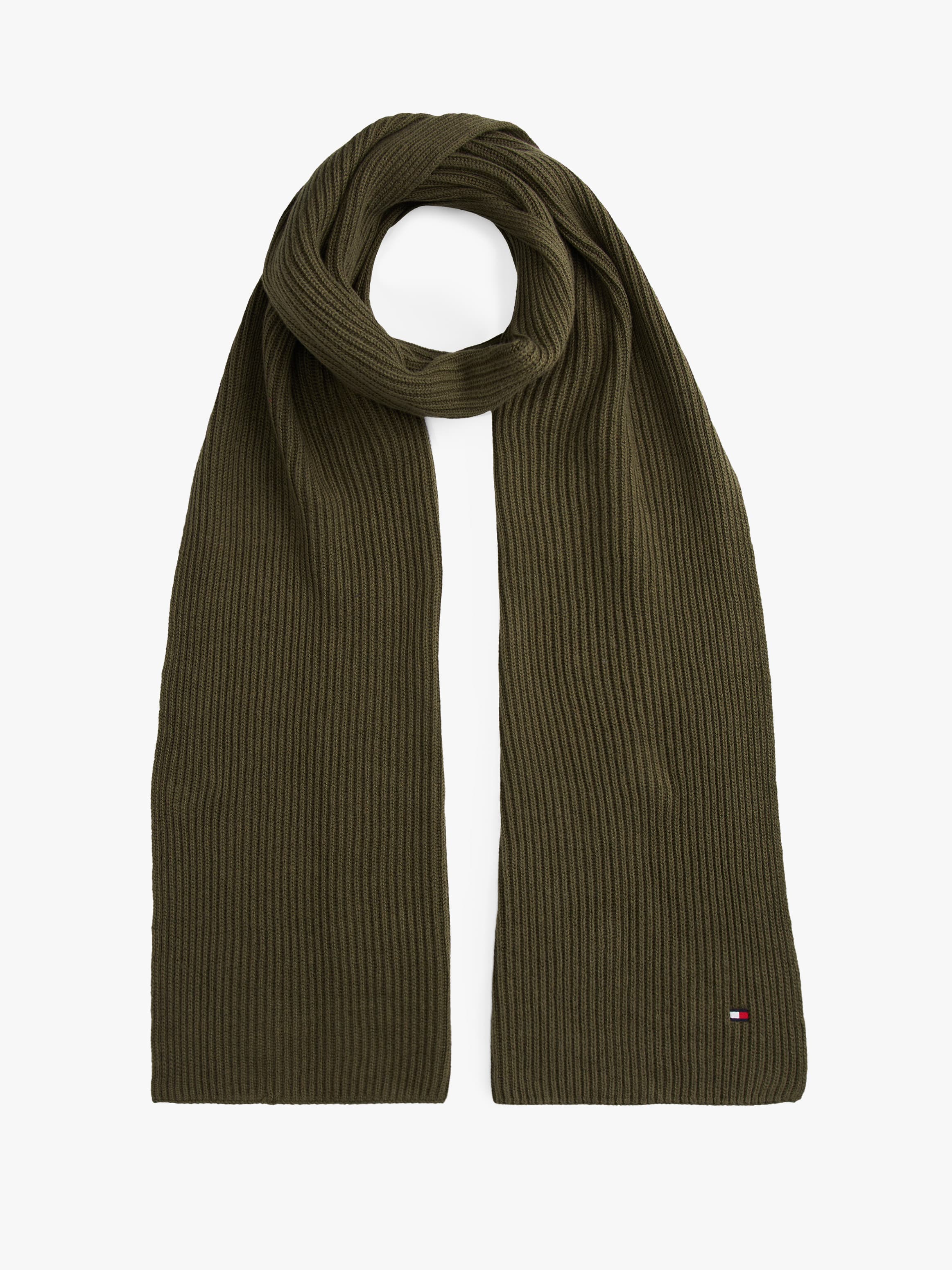 Hilfiger Flag Embroidery Ribbed Scarf