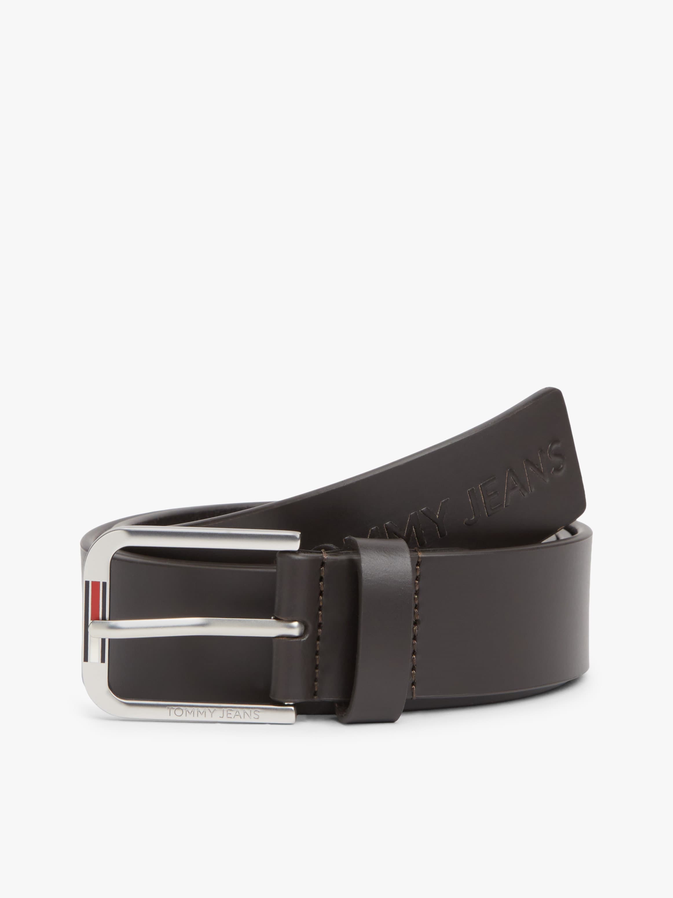 Austin Embossed Logo Leather Belt