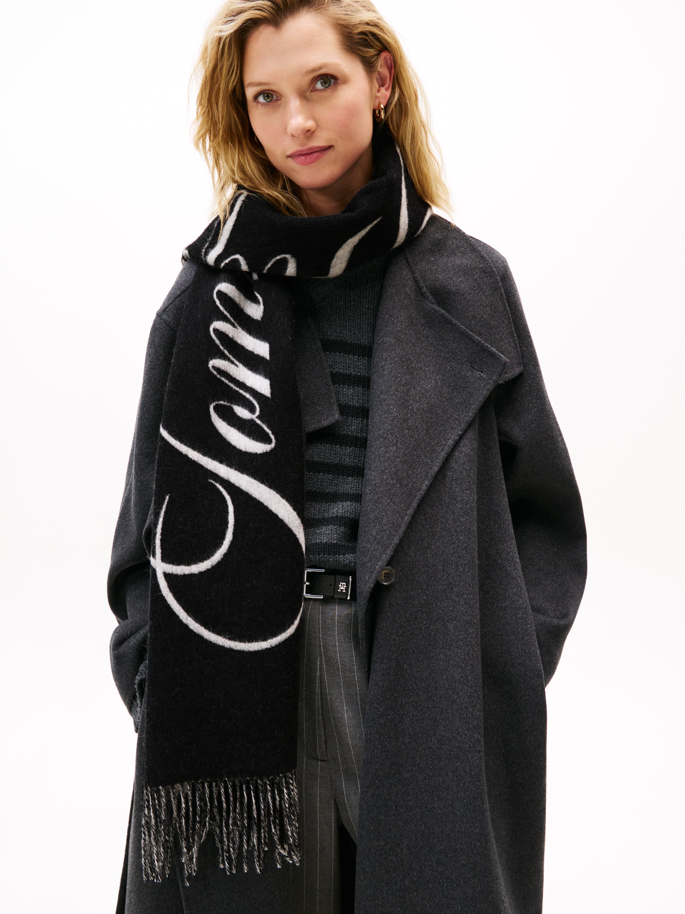 Pure Wool Logo Scarf