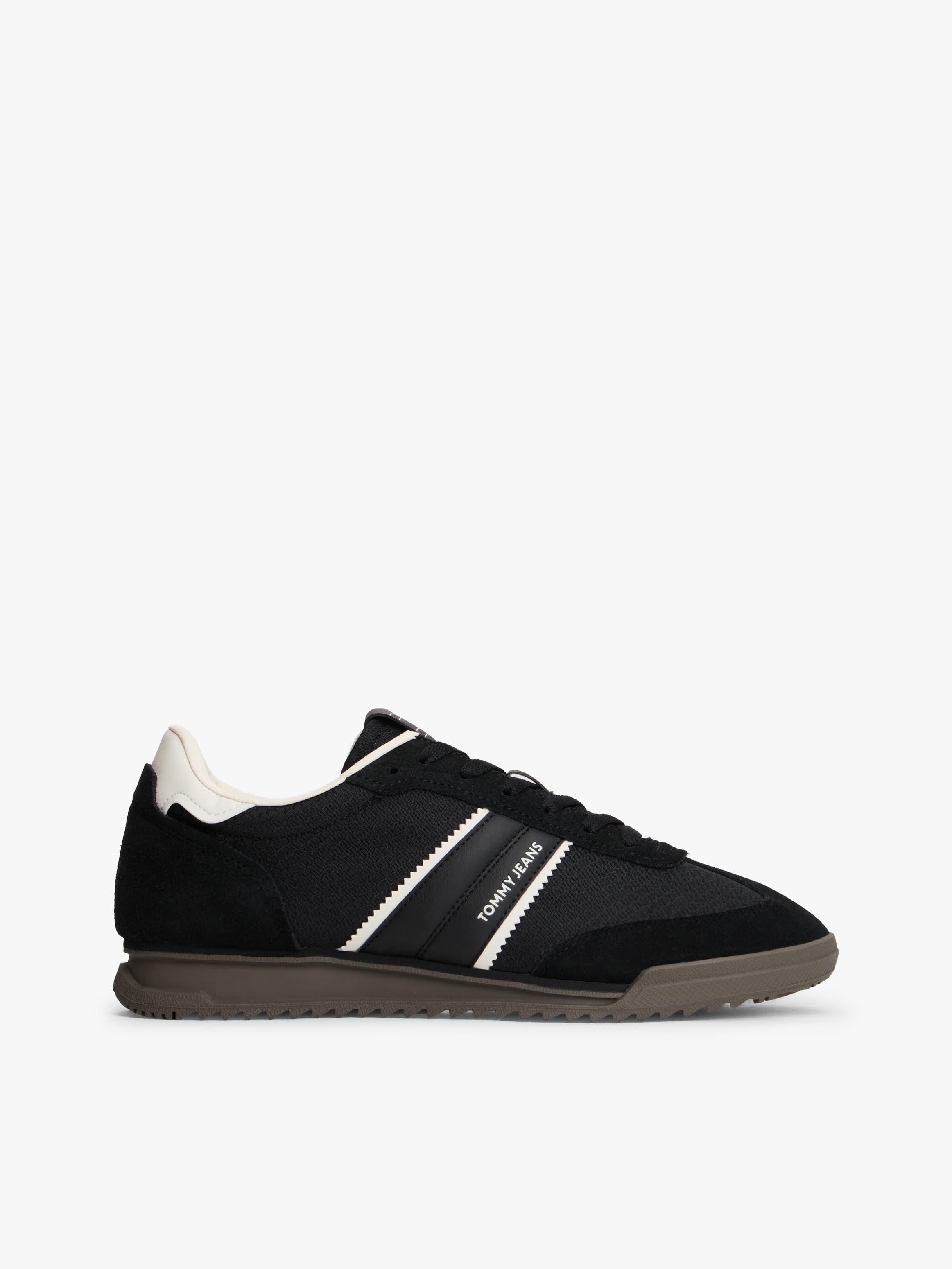 Retro Mixed Texture Serrated Trainers