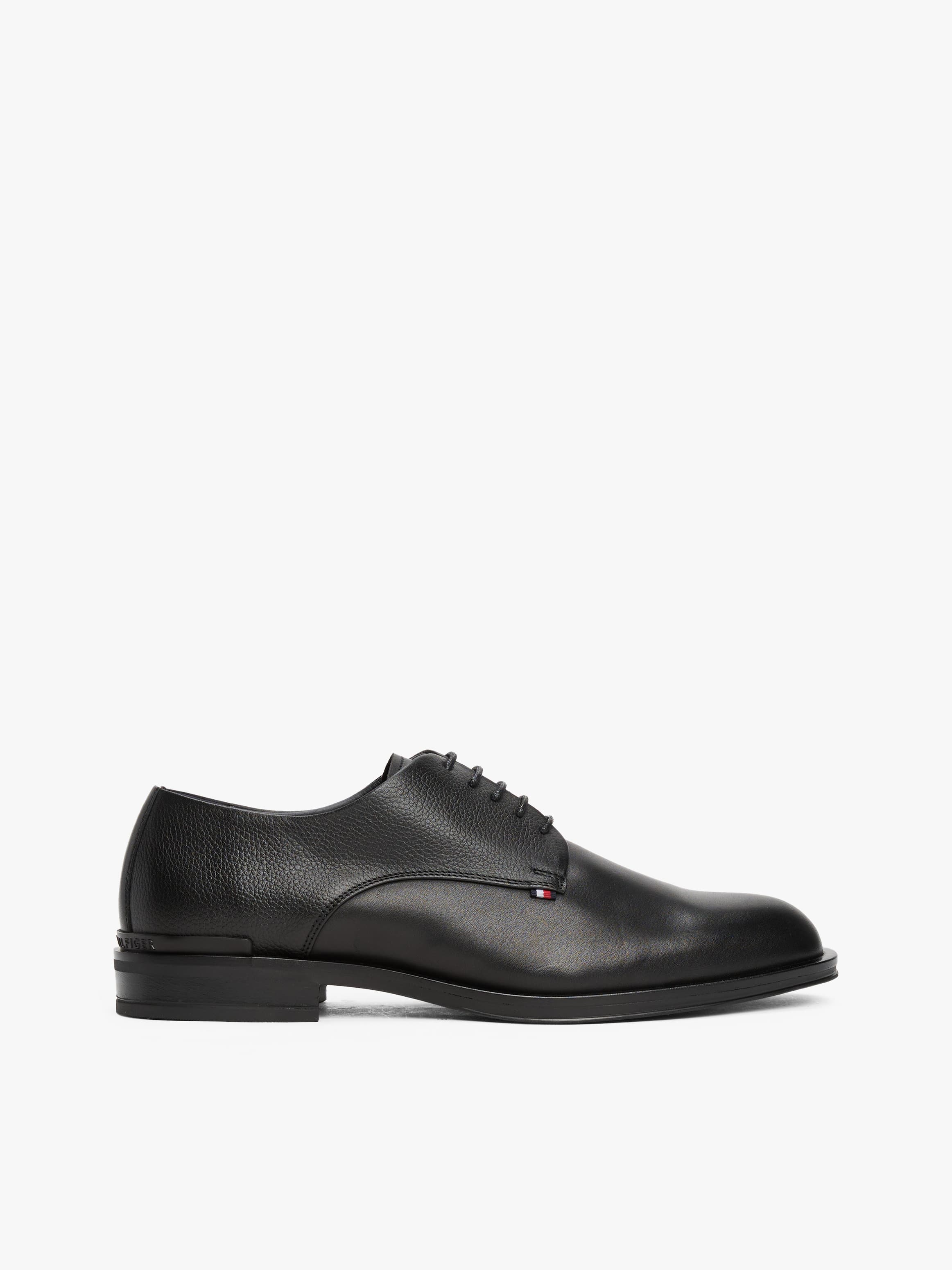 Mixed Texture Leather Derby Shoes