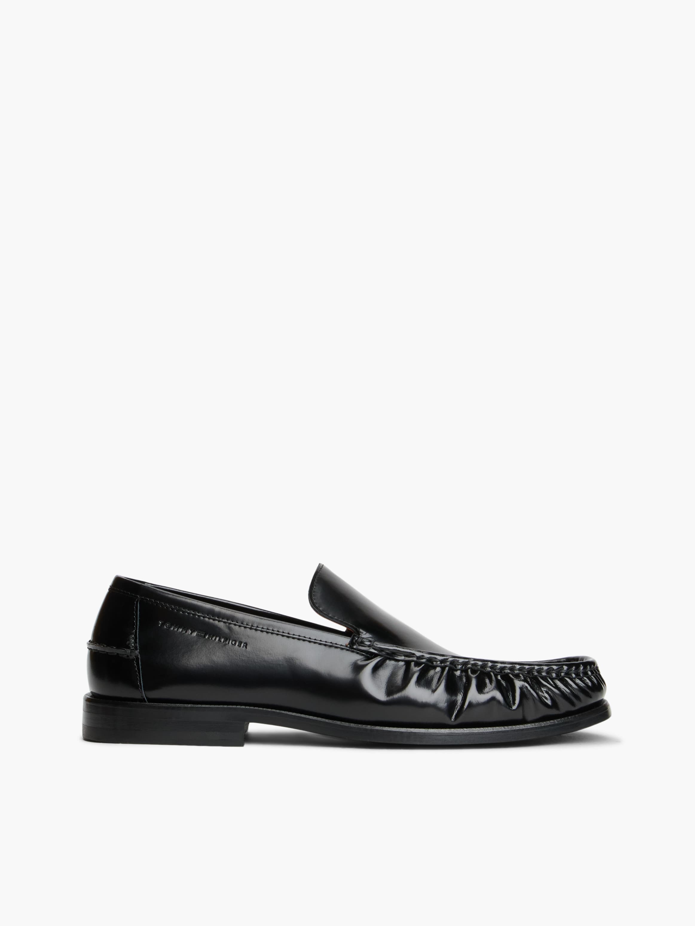 New York Label Leather Loafers