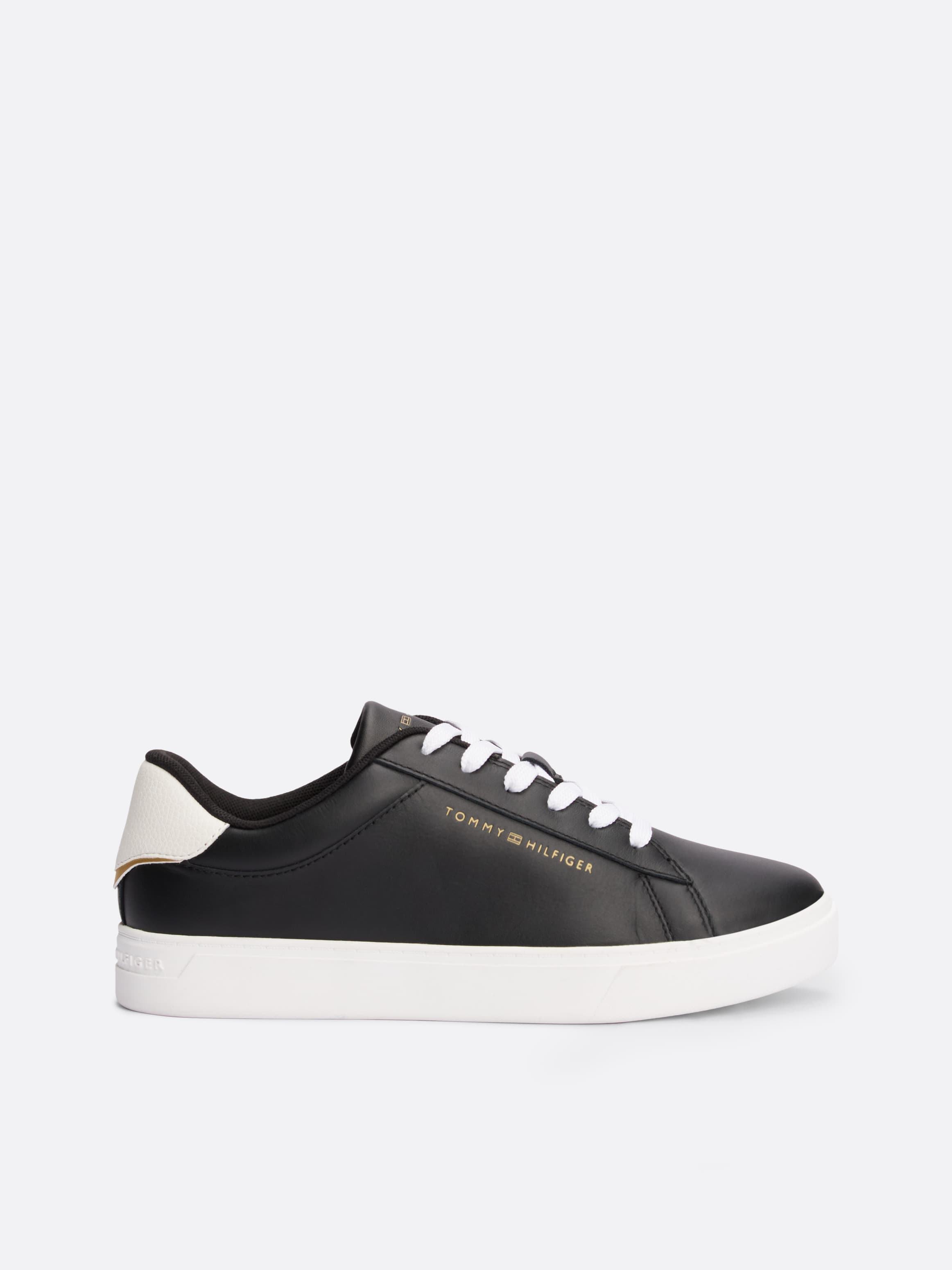 Essential Metallic Leather Court Trainers