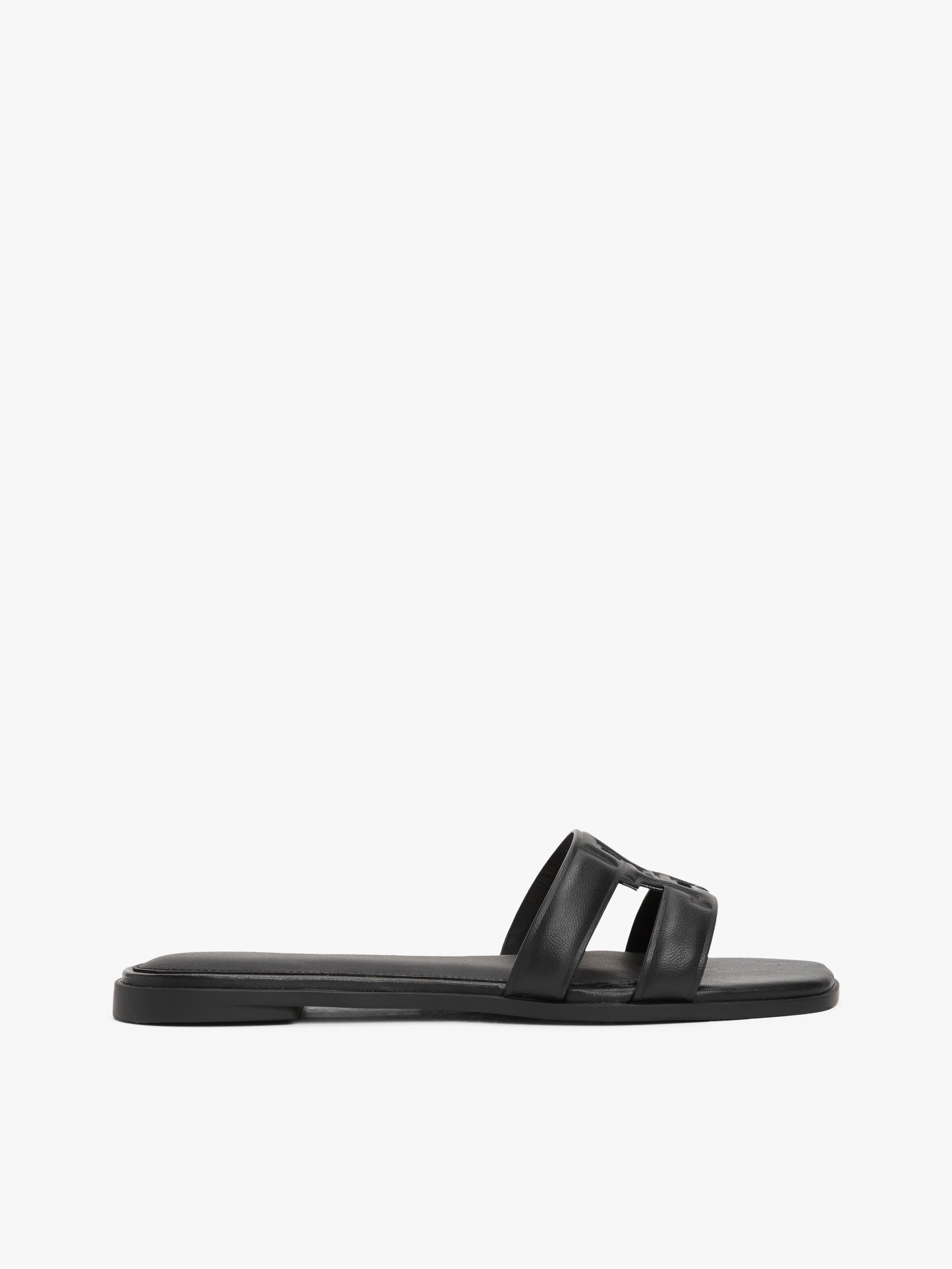 Leather TH Monogram Mules