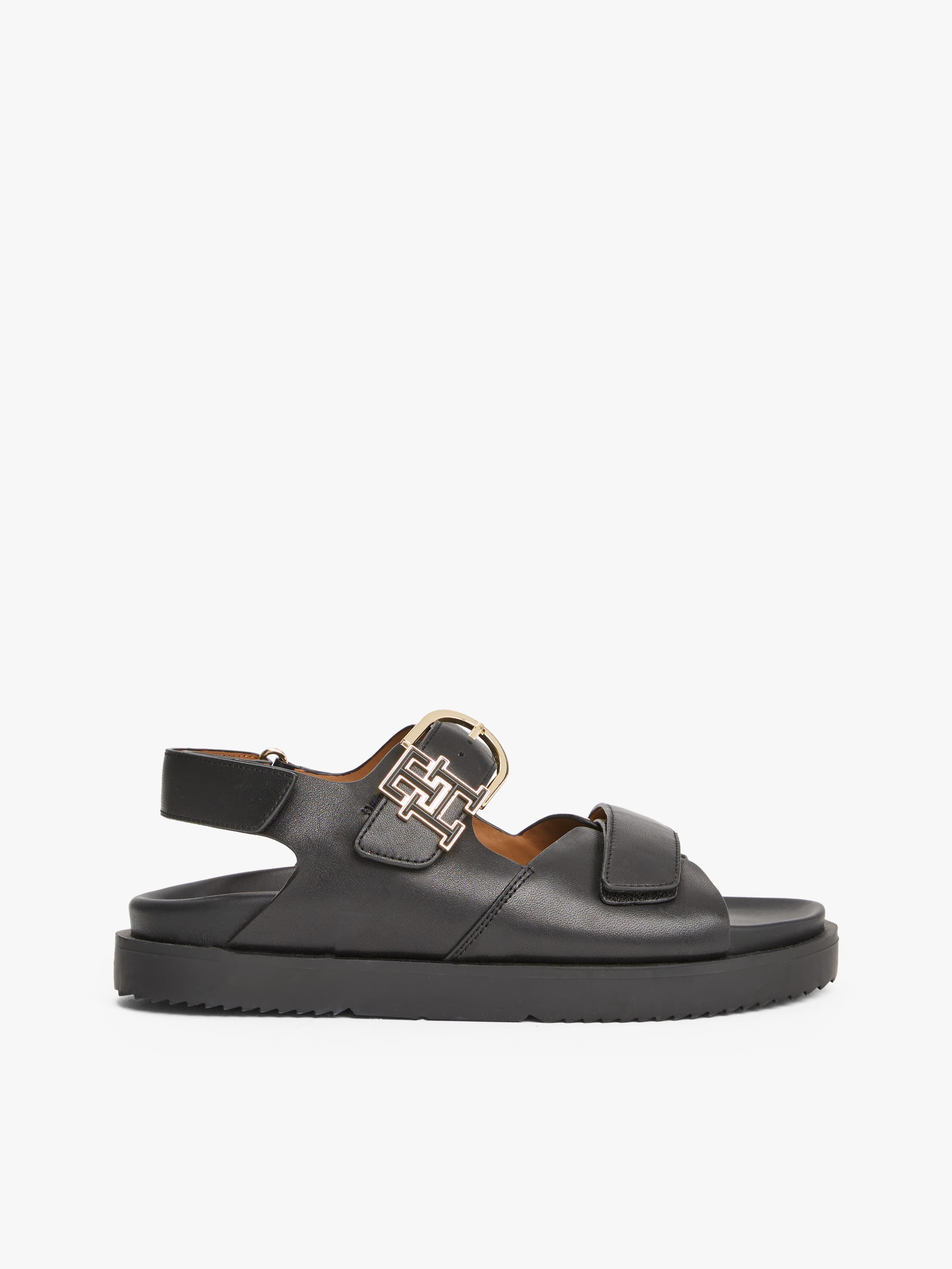 TH Monogram Leather Cleat Sandals