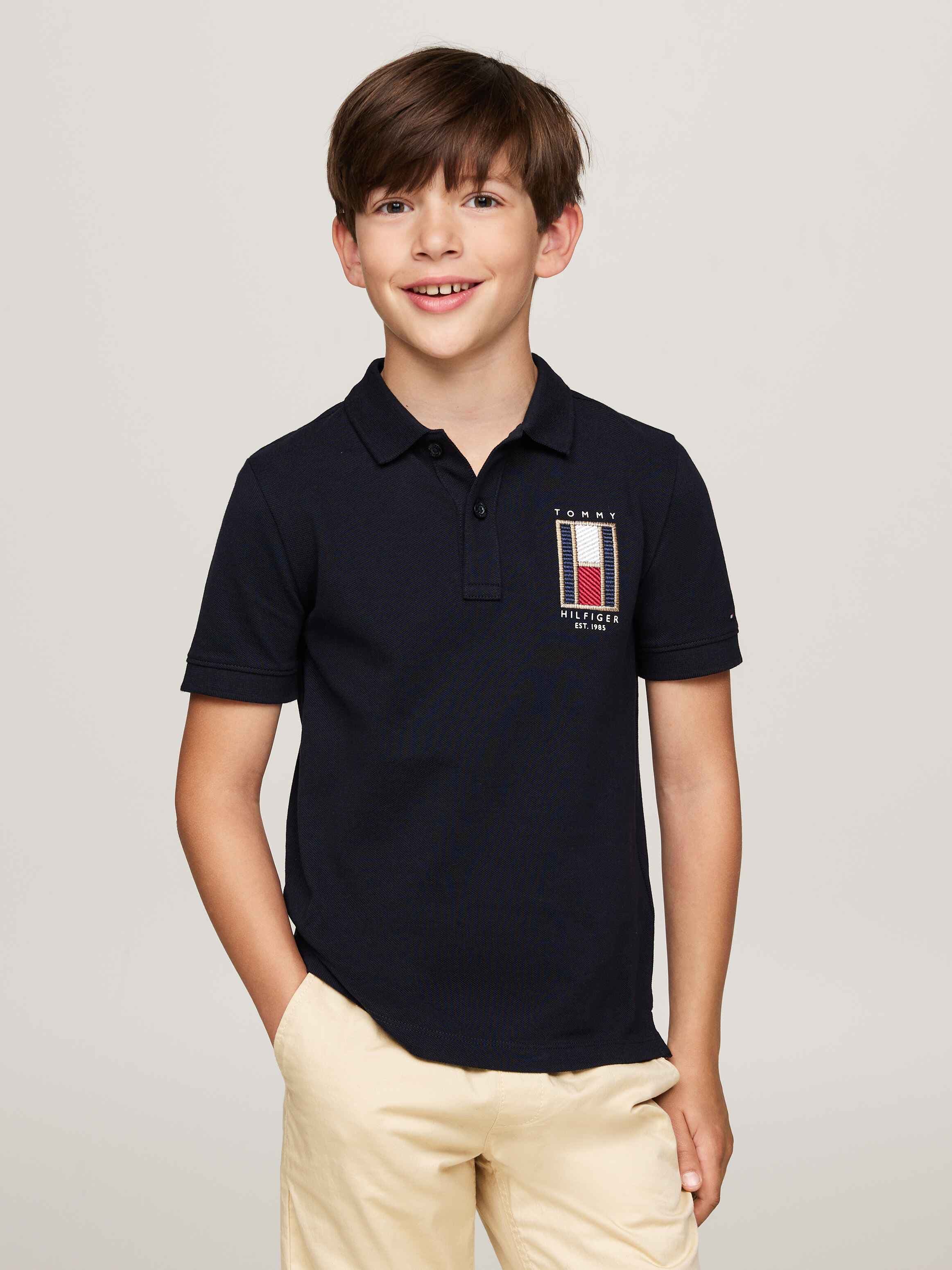 Vertical Flag Polo T-Shirt