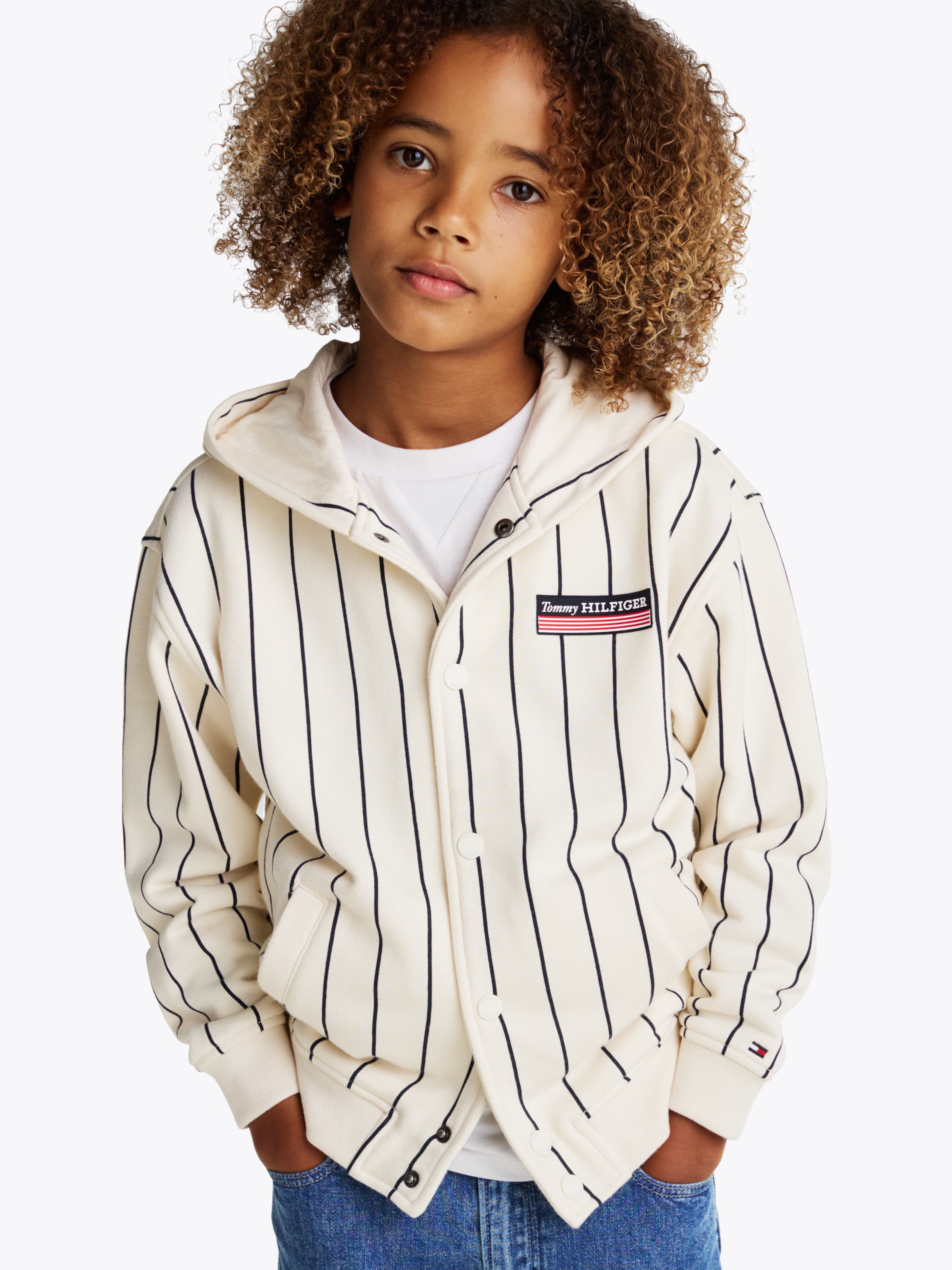 Hilfiger Monotype Stripe Bomber Hoody
