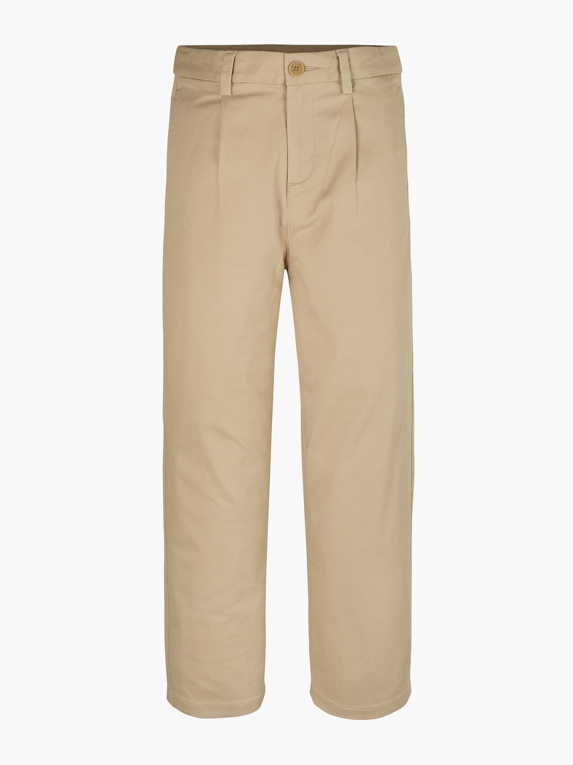 Solid Pleated Chinos
