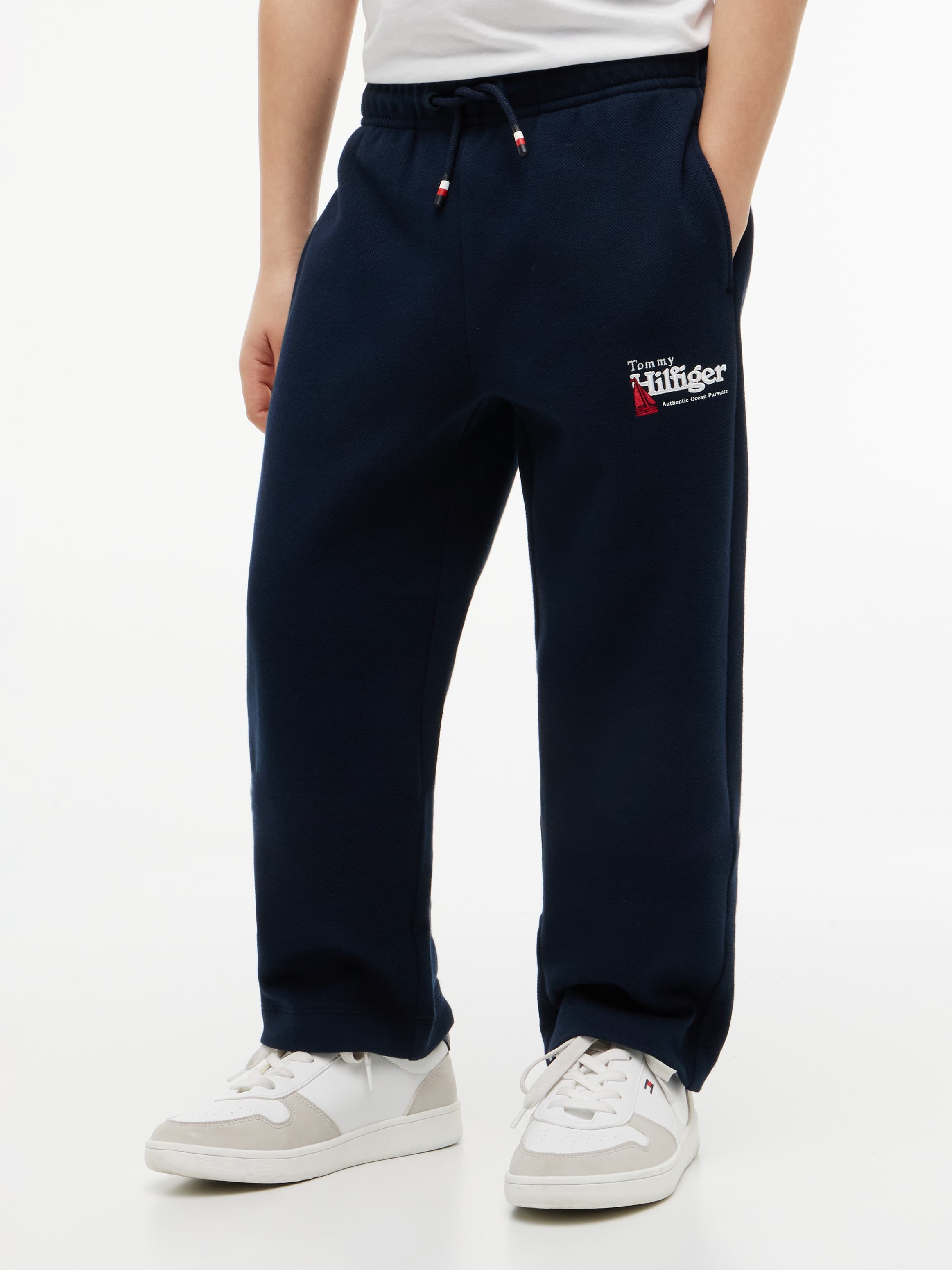 Back Graphic Embroidery Interlock Pique Joggers
