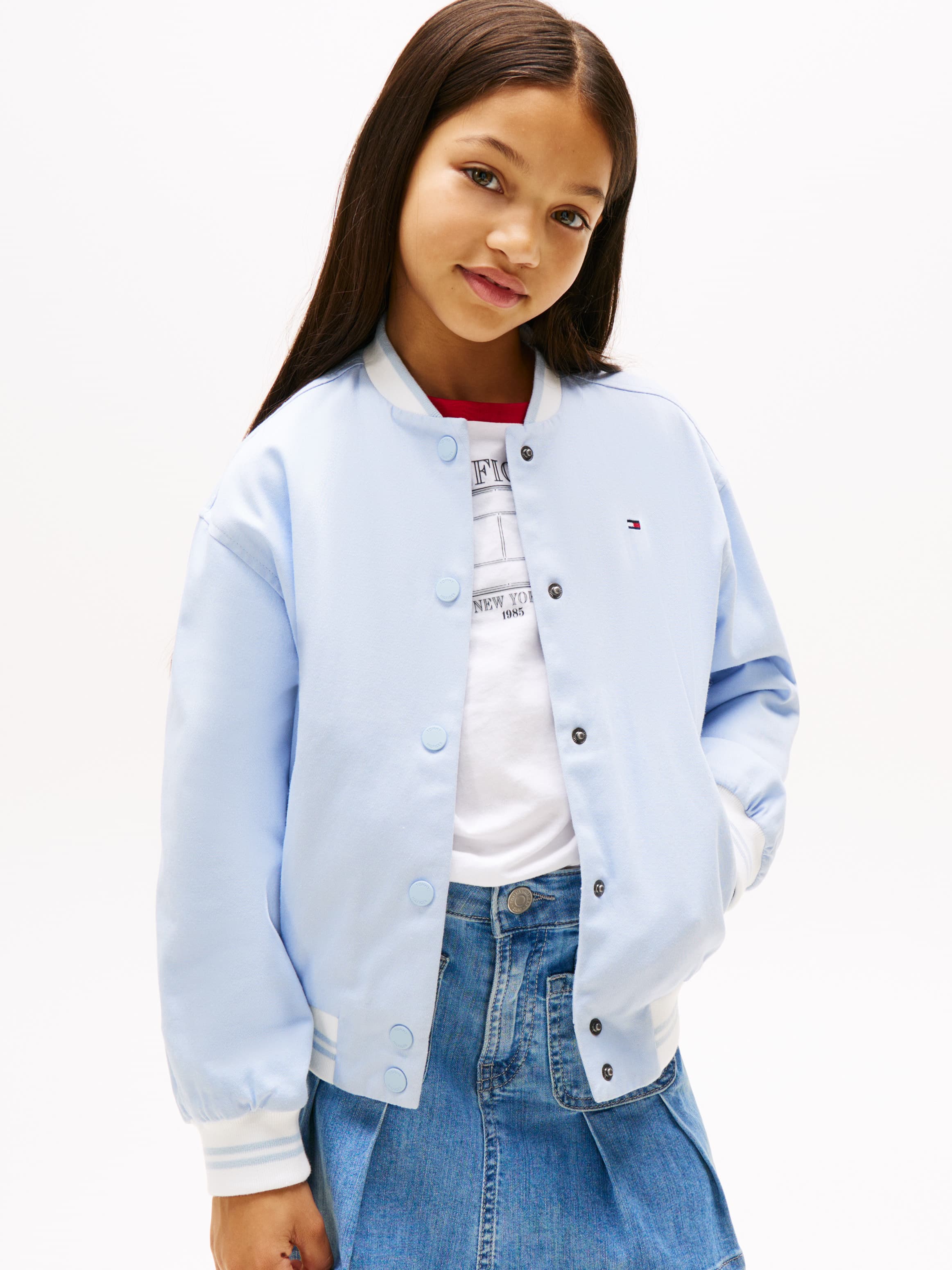 Relaxed Back Logo Varsity Jacket