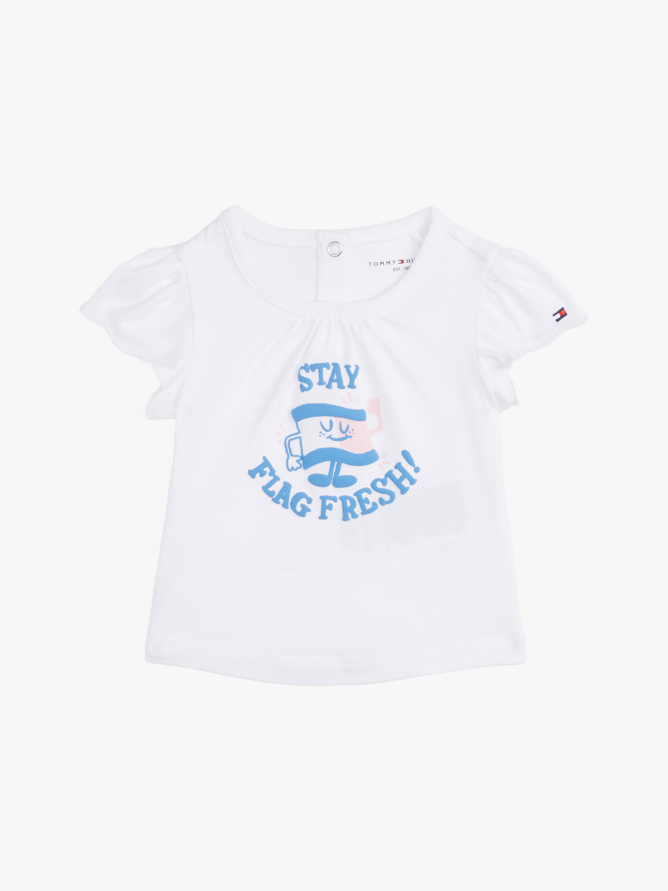 Graphic Frill Sleeve T-Shirt