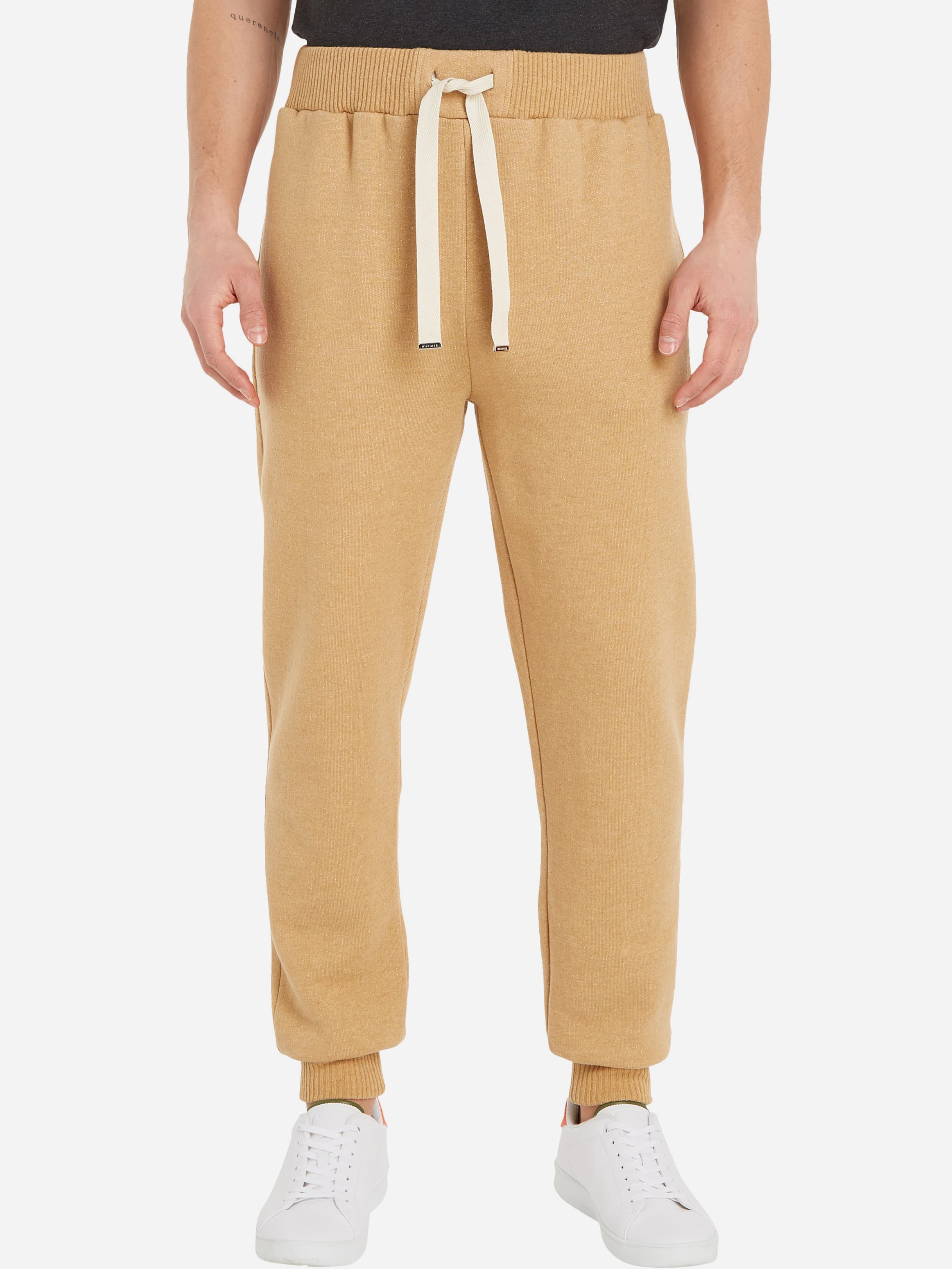 Crest Embroidery Cuffed Joggers