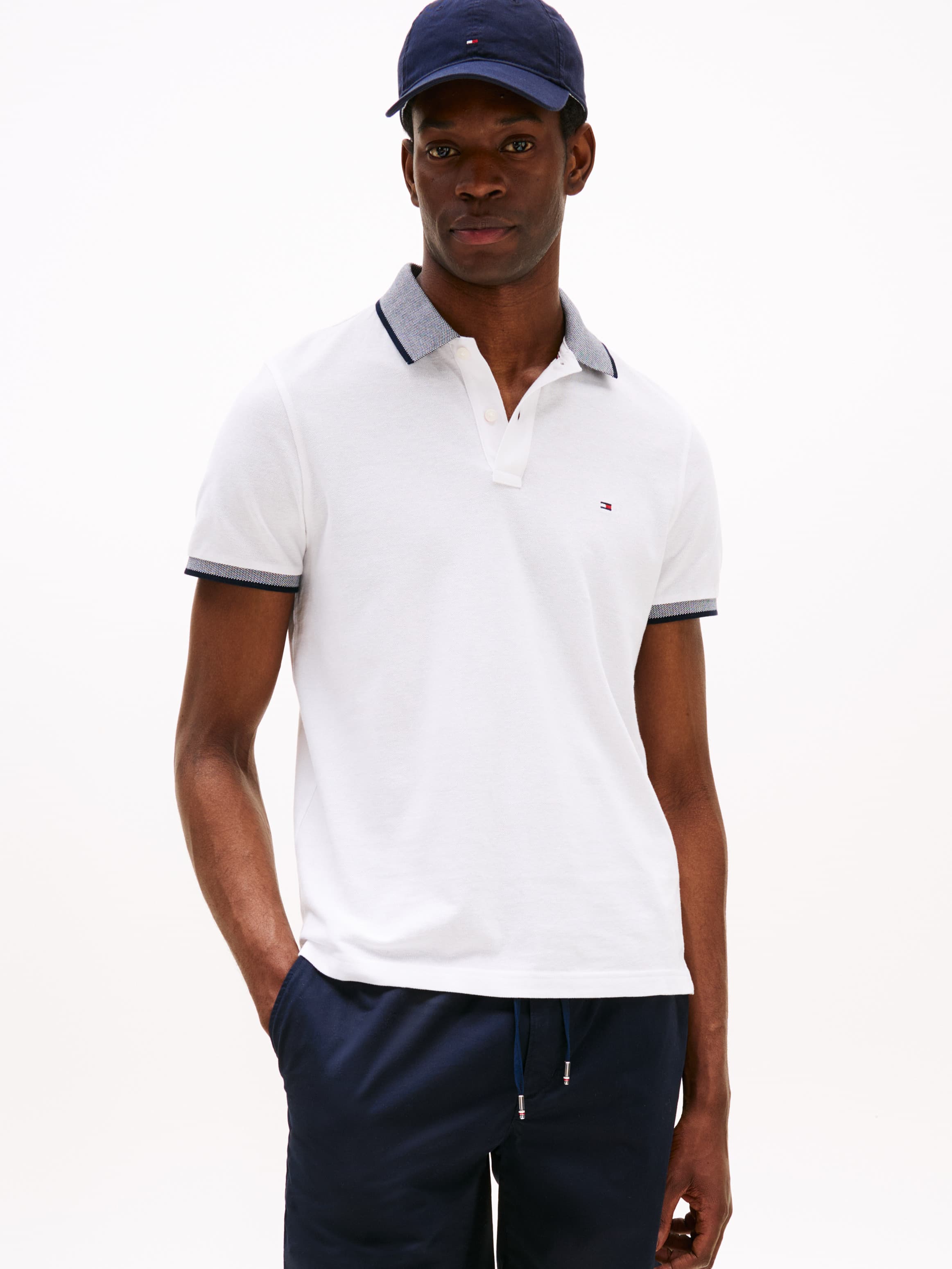 Regular Fit Linen Short Sleeve Polo T-Shirt