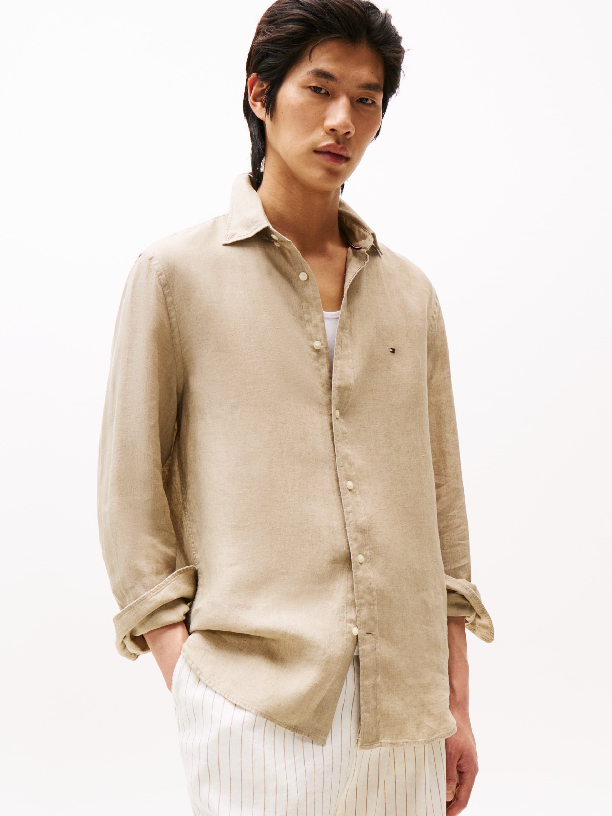 Pigment Dyed Linen Regular Fit Shirt
