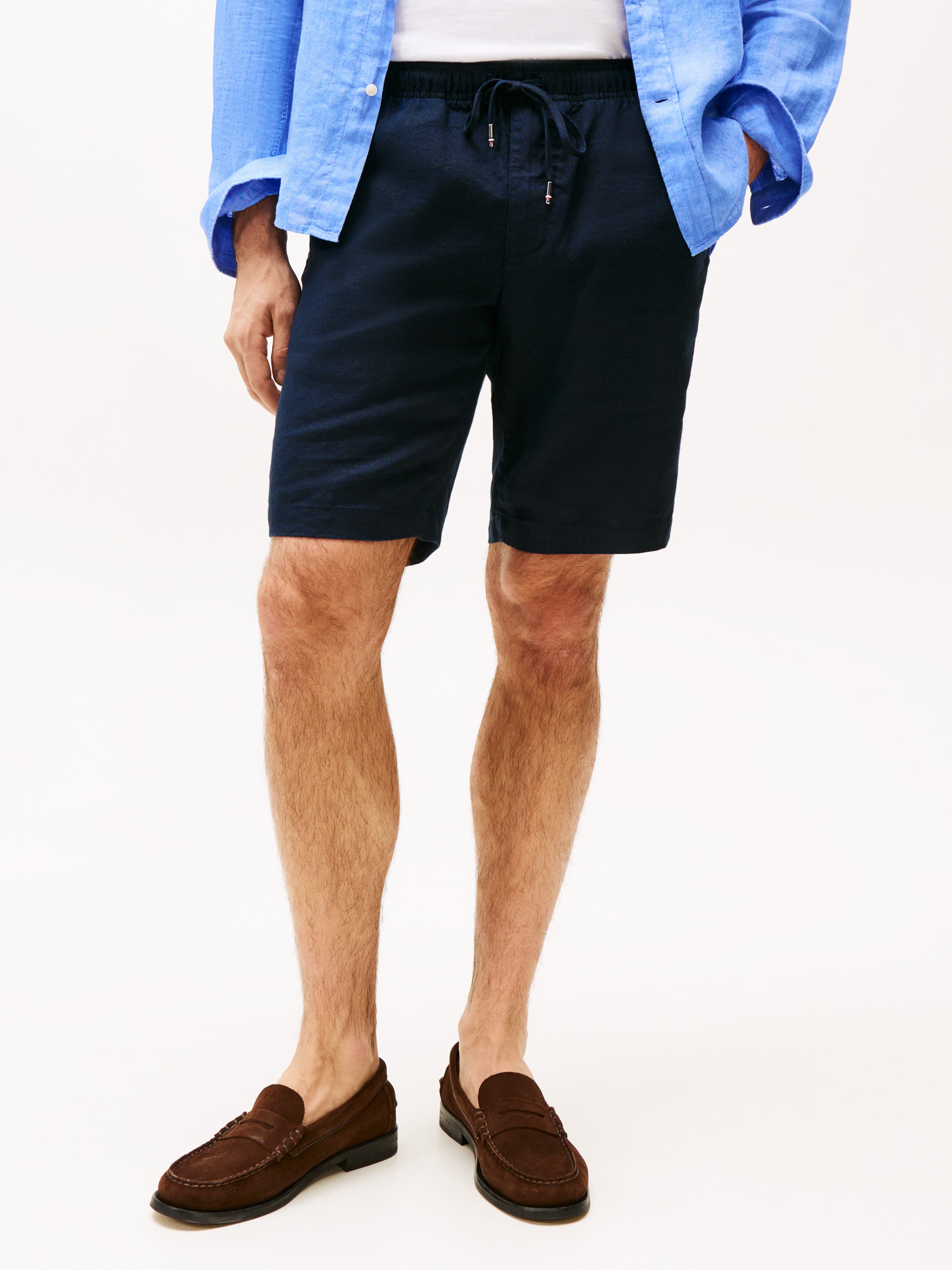 Harlem Linen Blend Relaxed Shorts