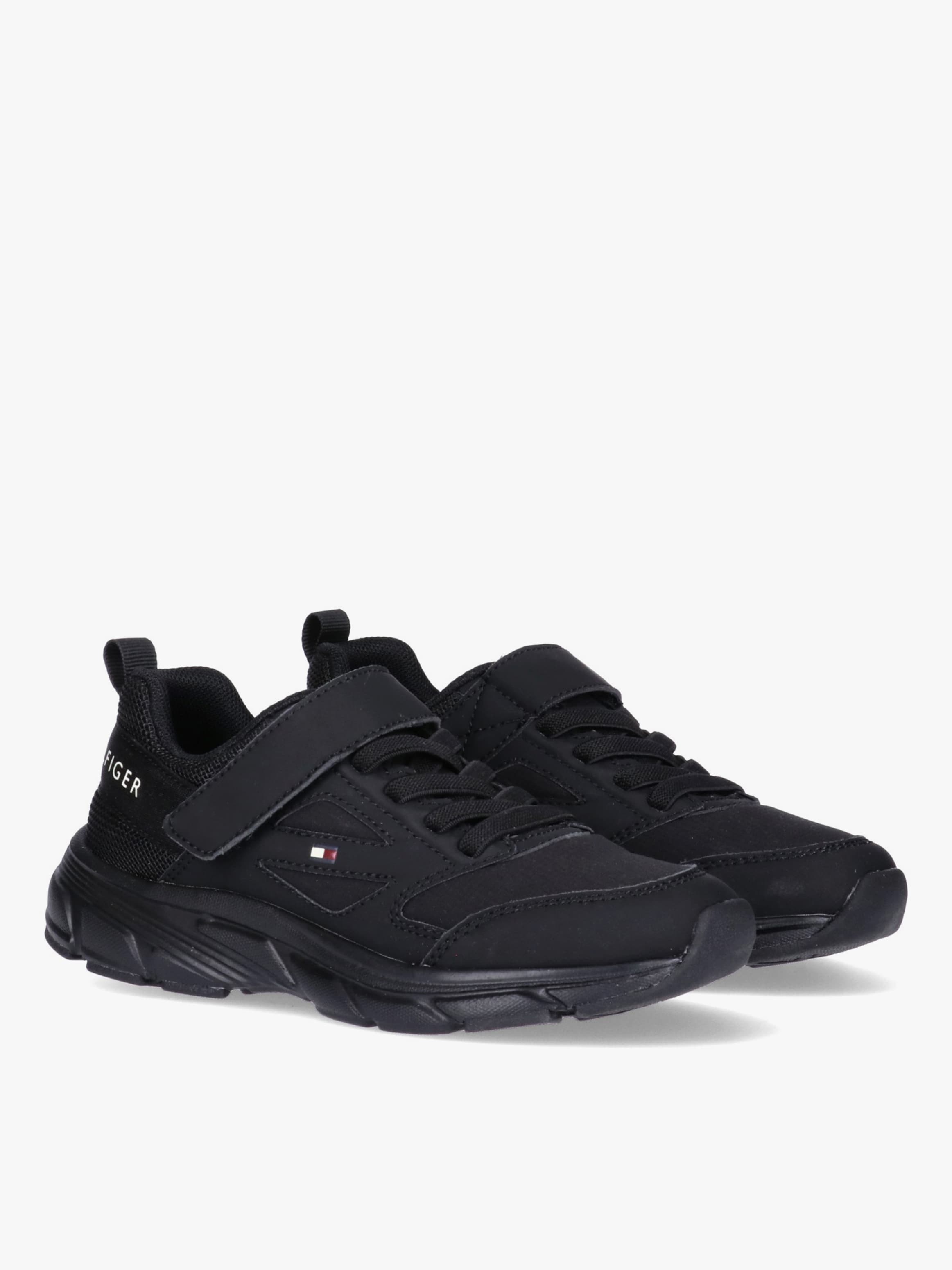 Black Low Cut Trainers with Velcro