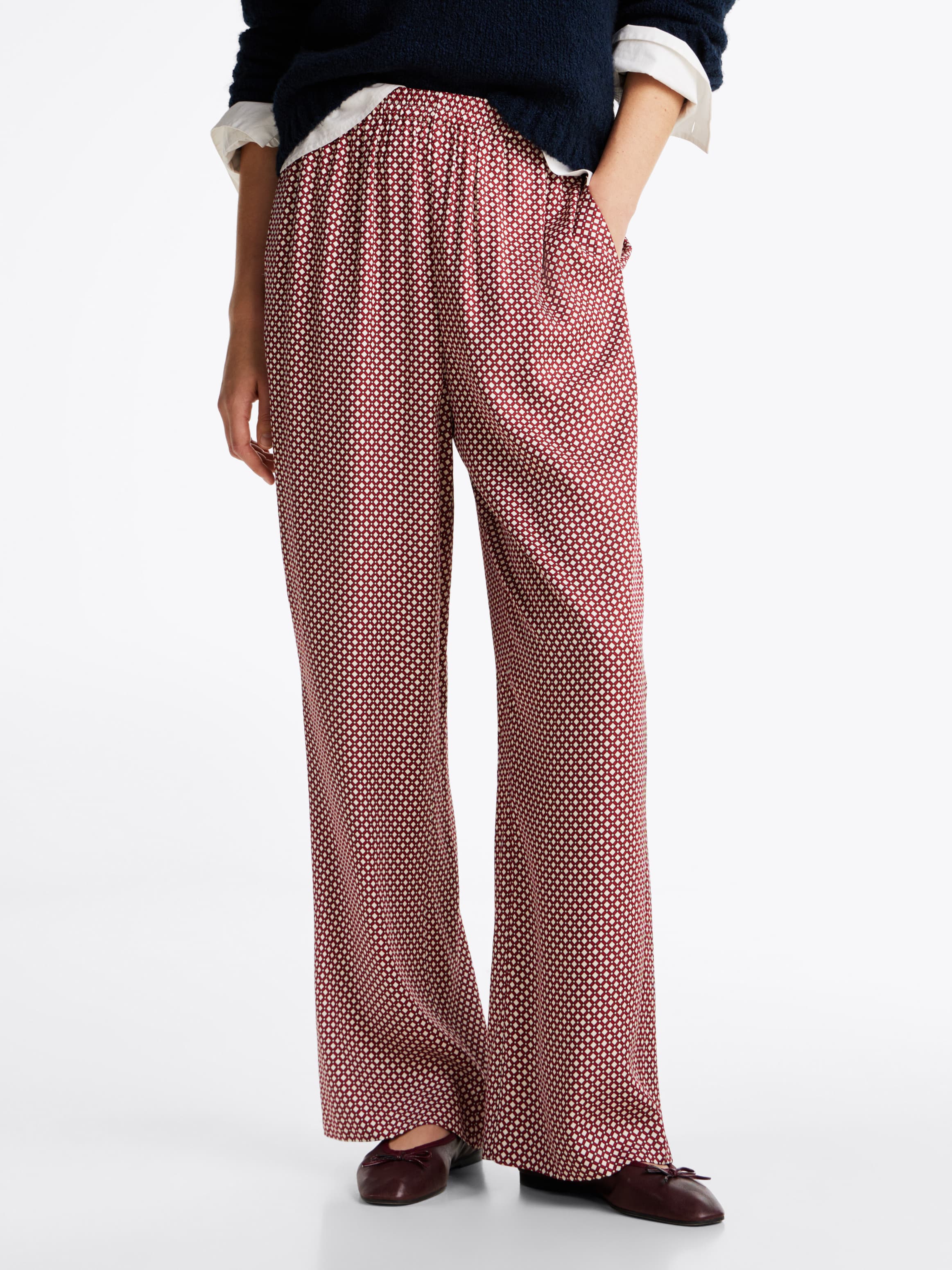 Geometric Print Relaxed Trousers