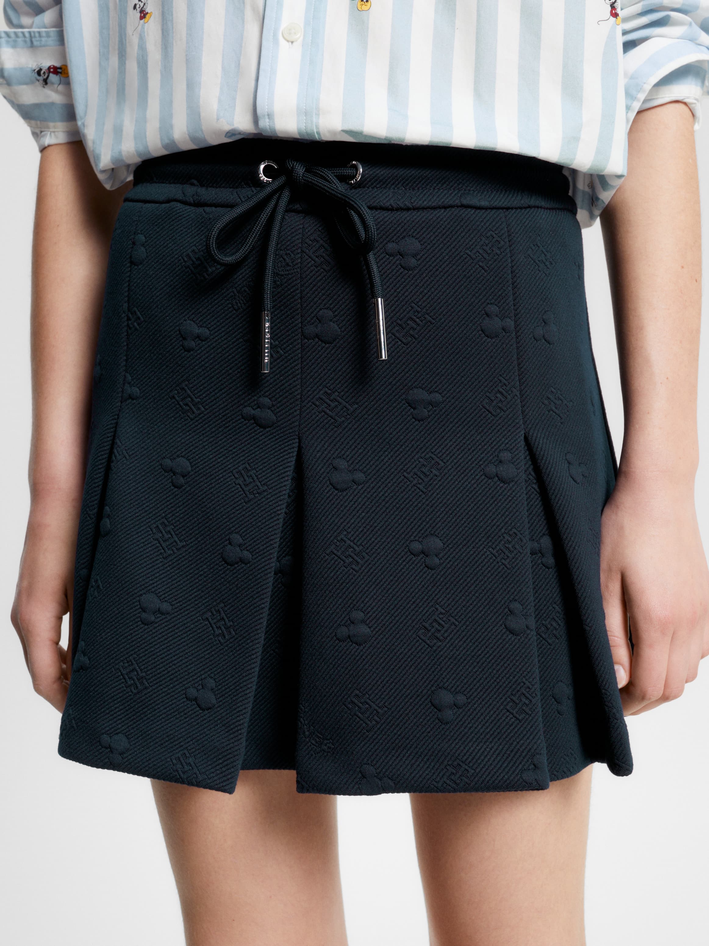 Disney x Tommy Monogram Pleated Mini Skirt