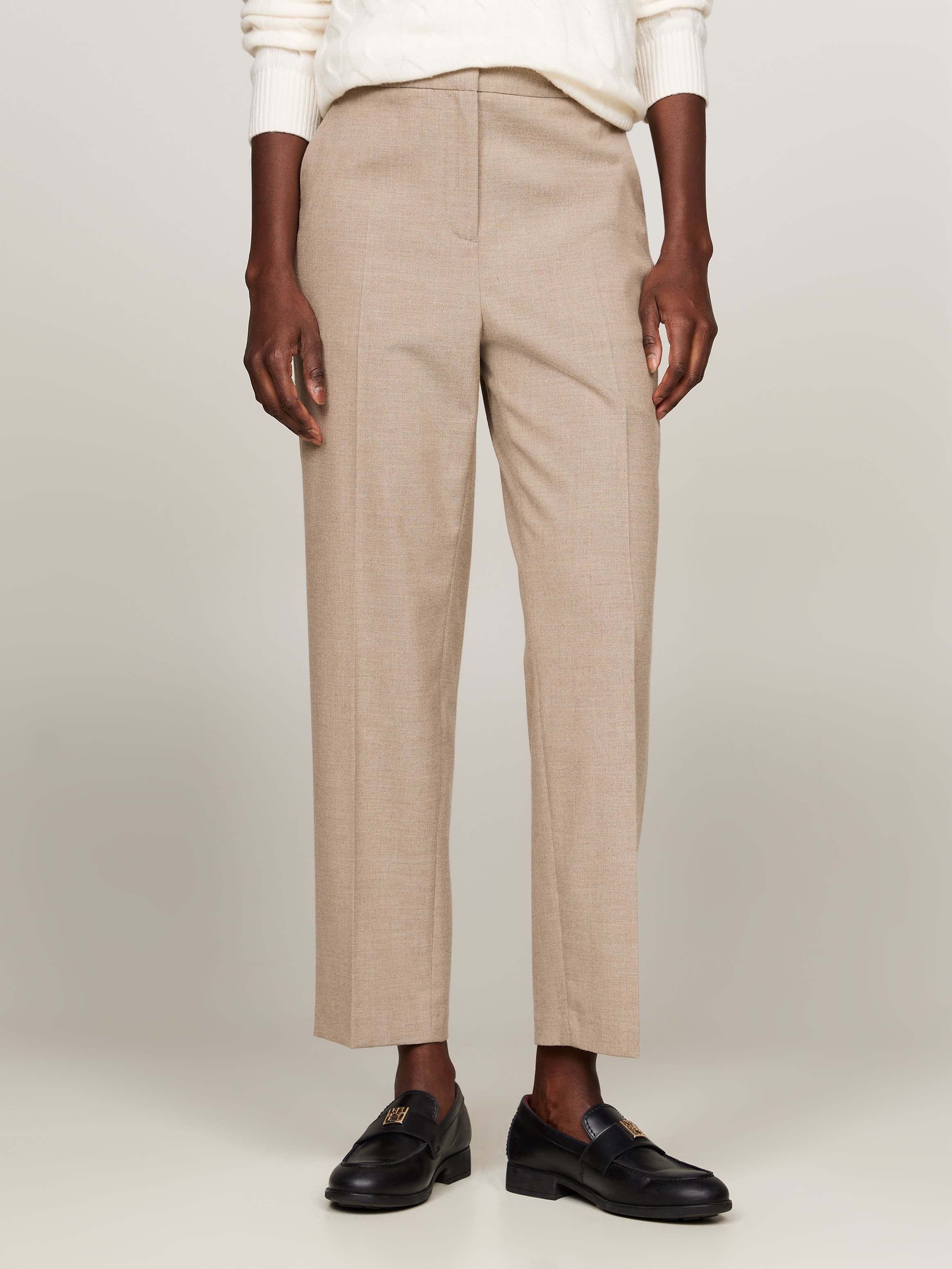 Flannel Slim Straight Leg Chinos