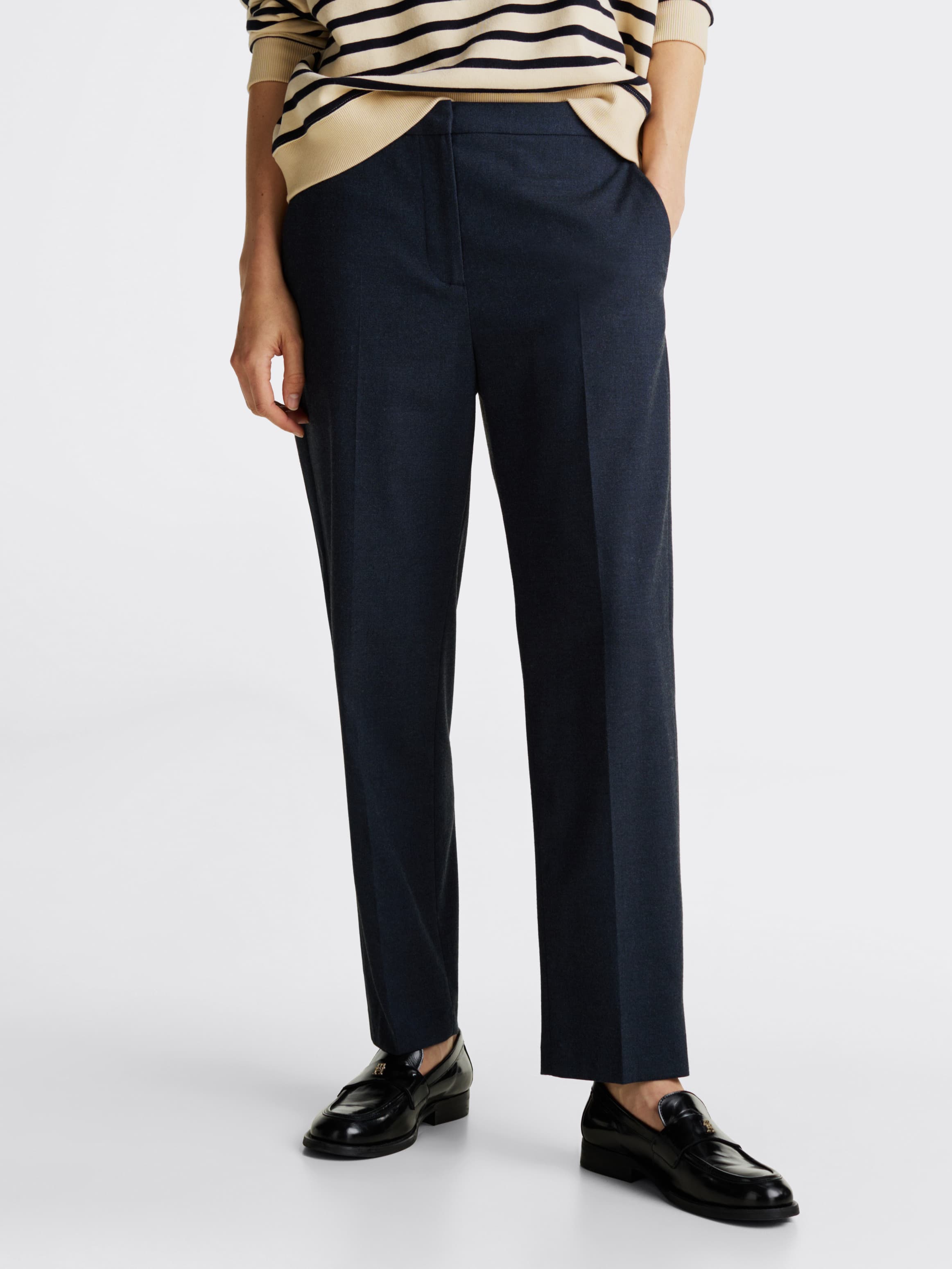 Flannel Slim Straight Leg Chinos