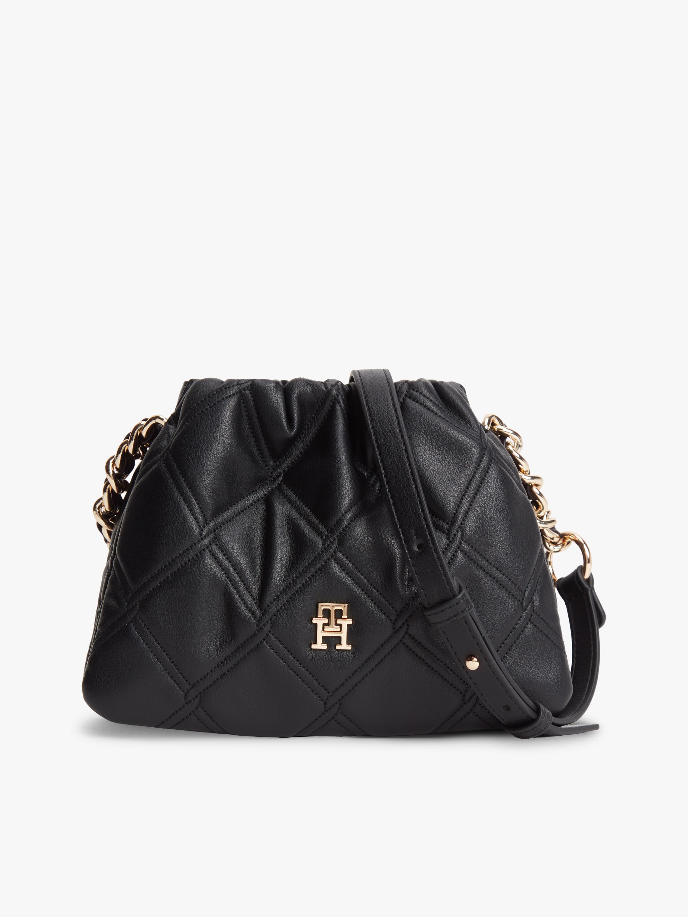 Quilted Chain TH Monogram Crossbody Bag