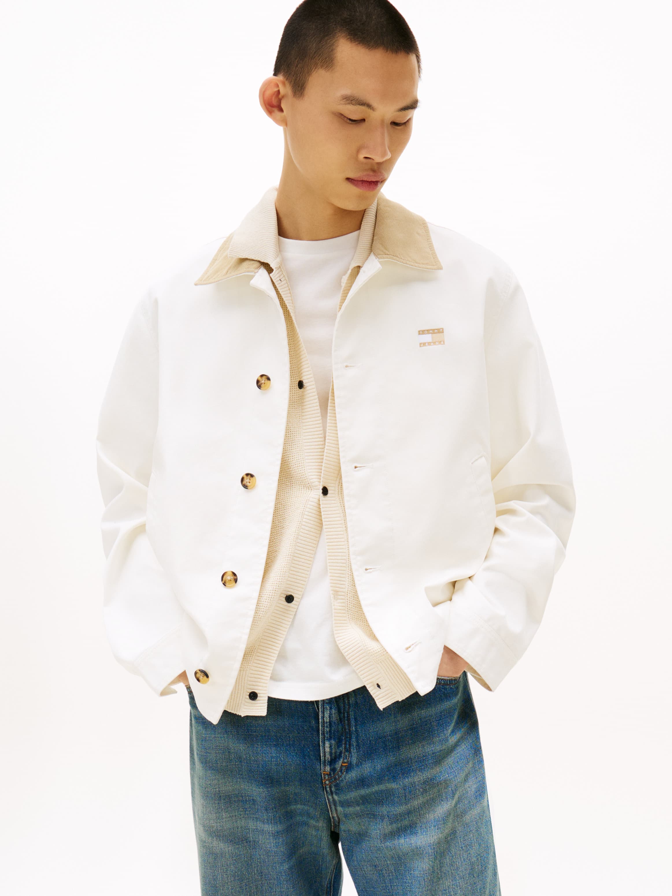 Tonal Logo Boxy Chore Jacket