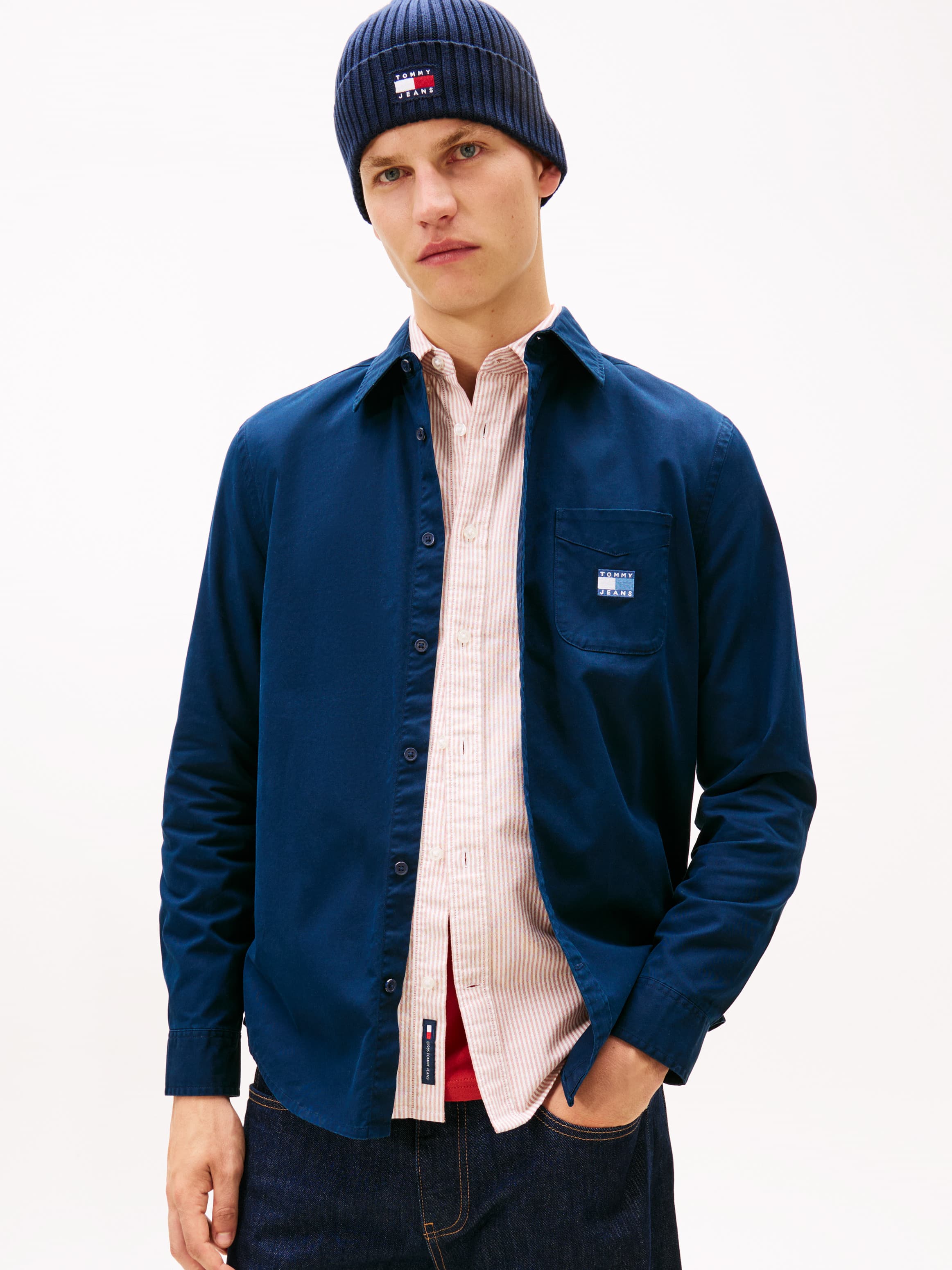 Tommy Jeans Regular Washed Twill Long Sleeve Shirt