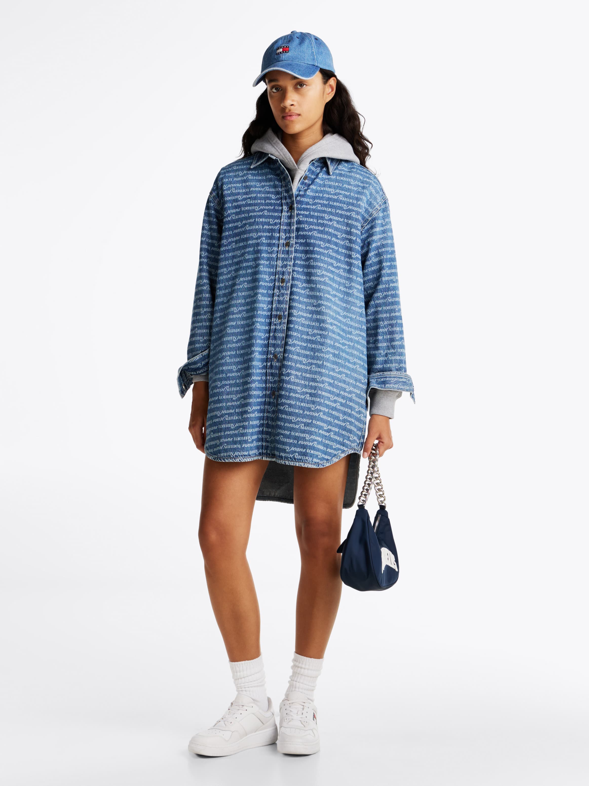 Denim Relaxed Mini Shirt Dress