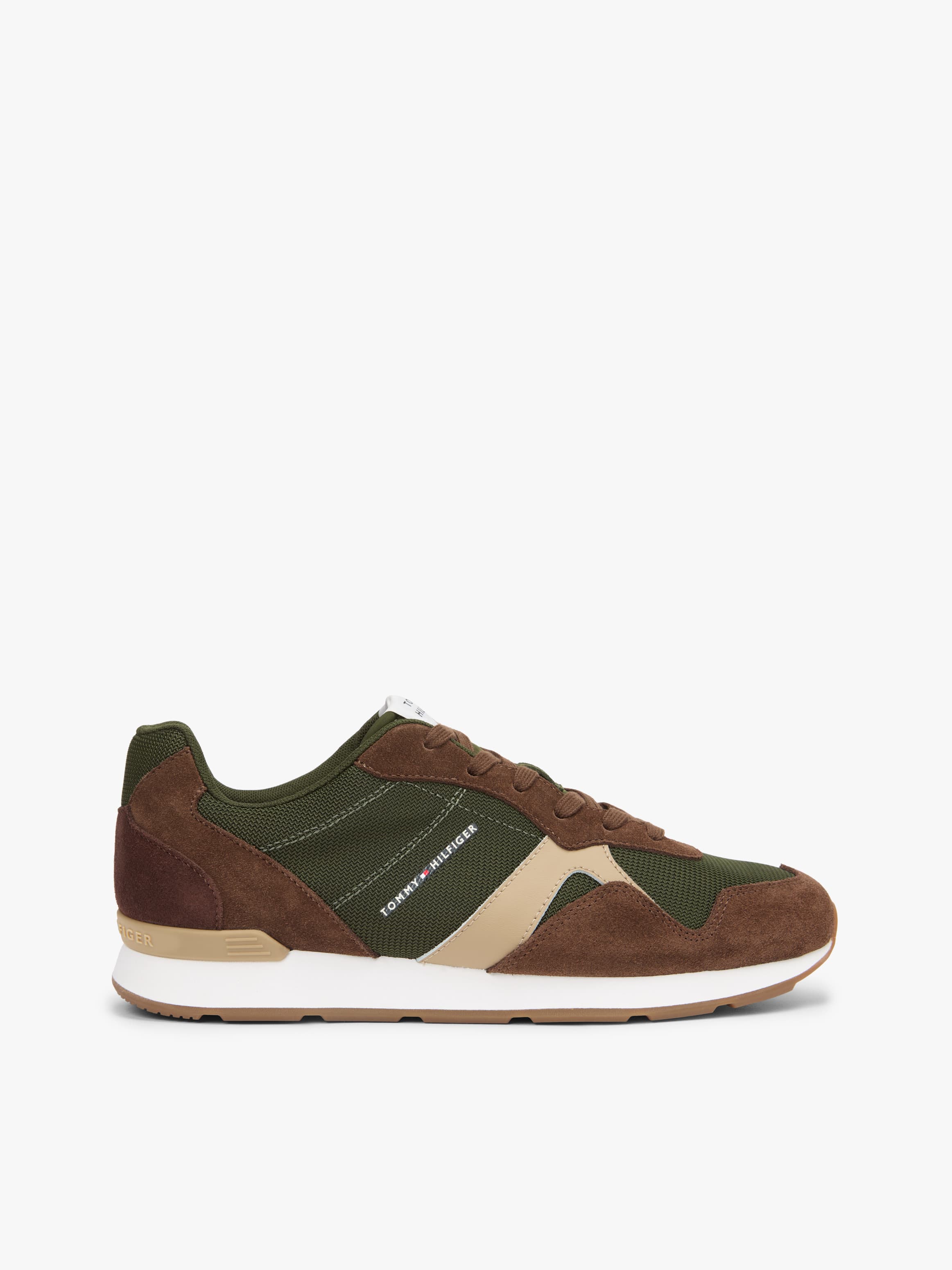 Suede Mixed Texture Trainers
