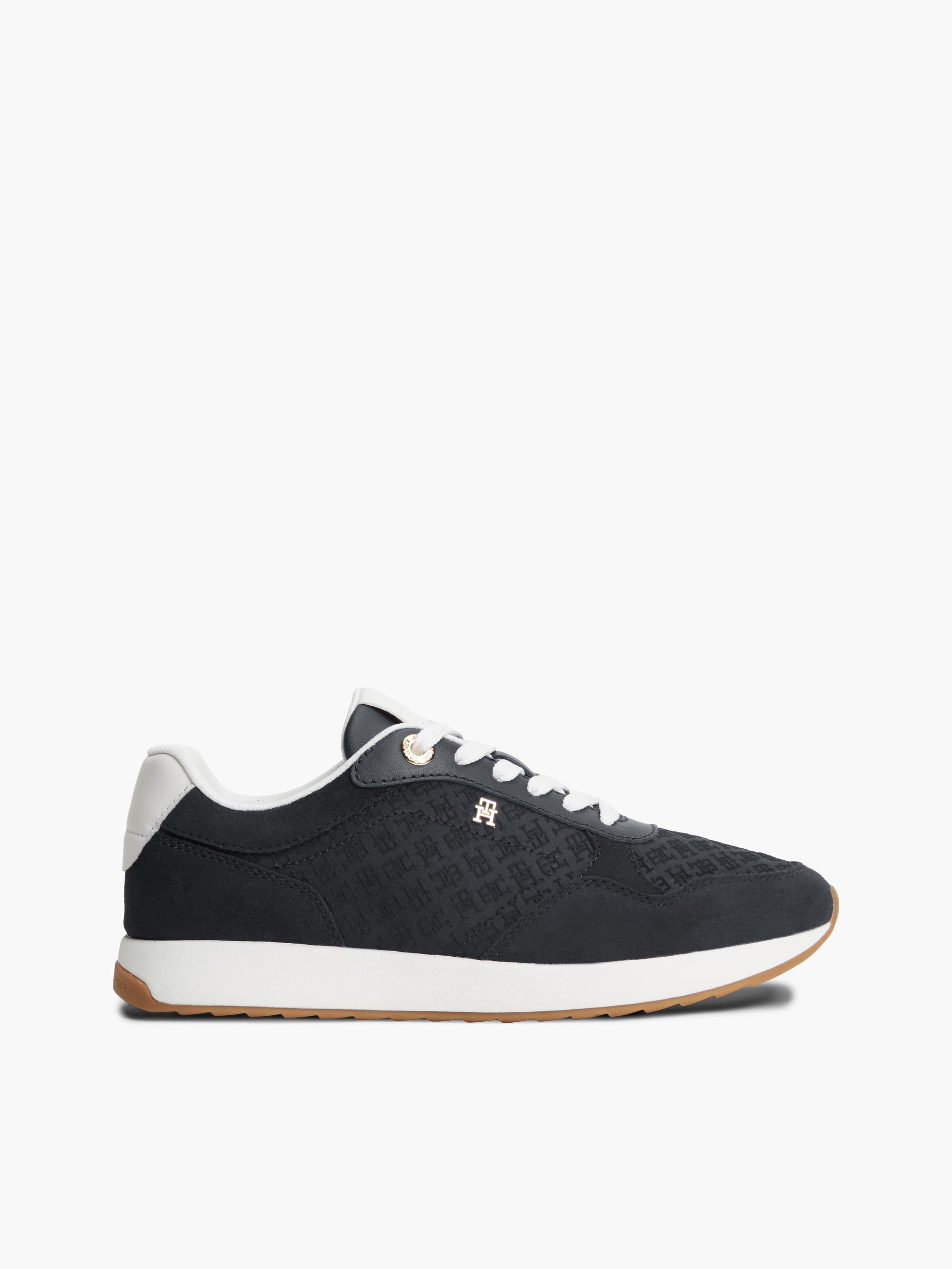 TH Monogram Plaque Suede Trainers