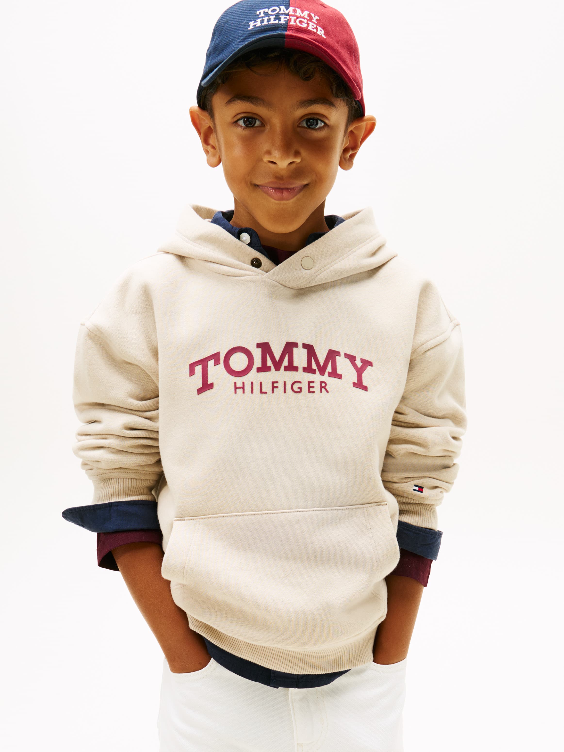 Logo Print Fleece Hoodie