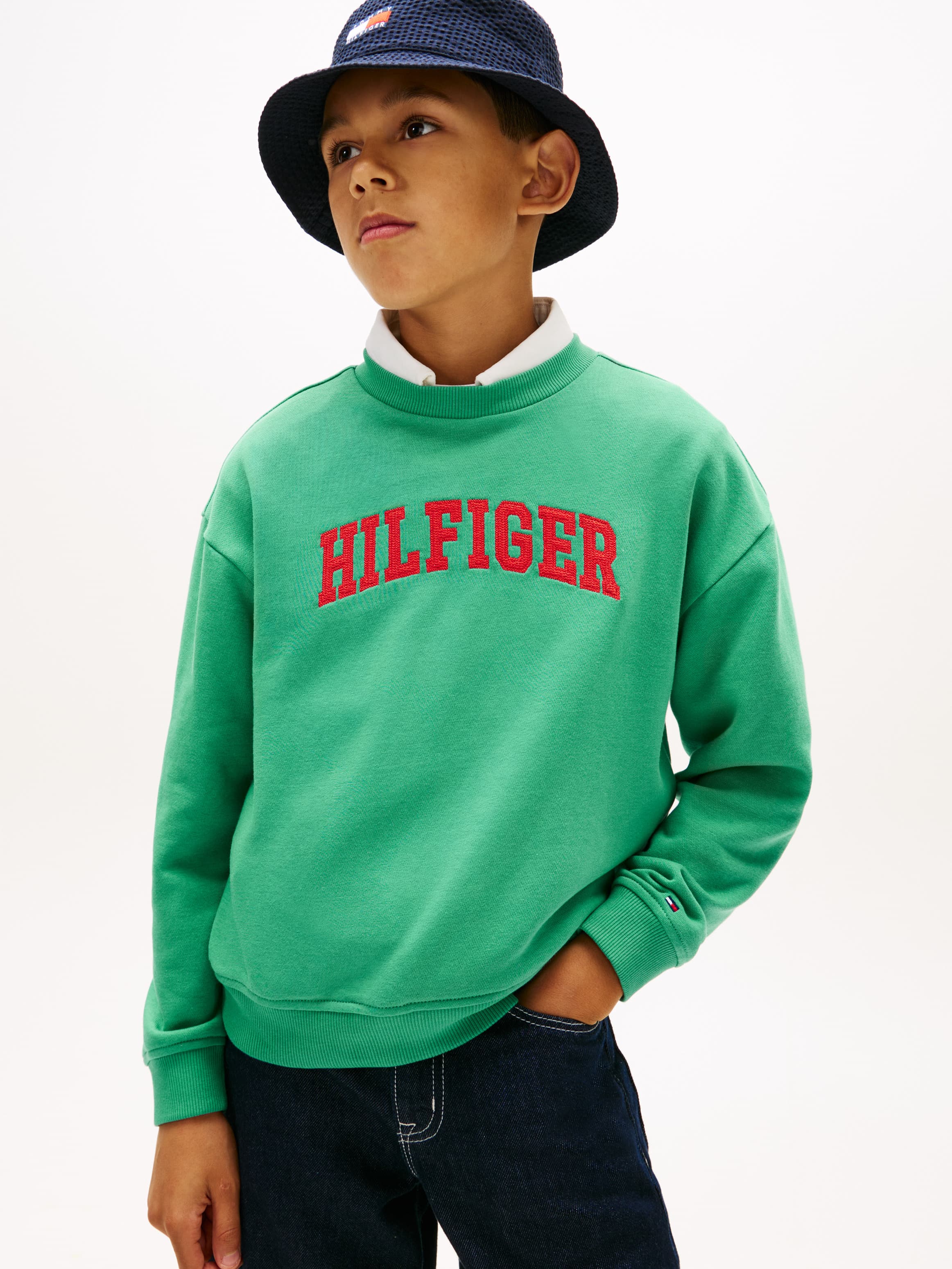 Logo Terry Crew Neck Sweatshirt