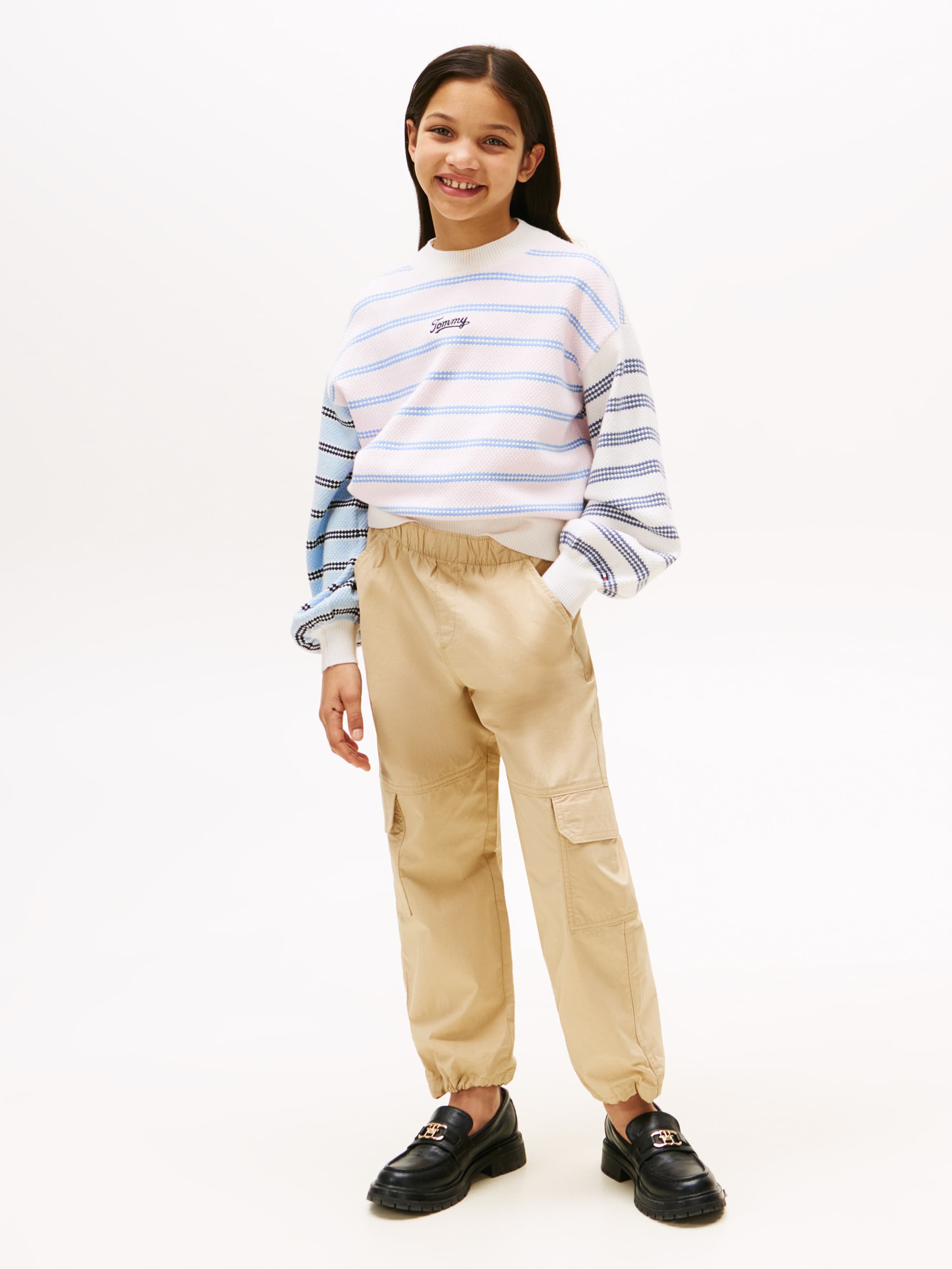 Loose Elasticated Cargo Trousers