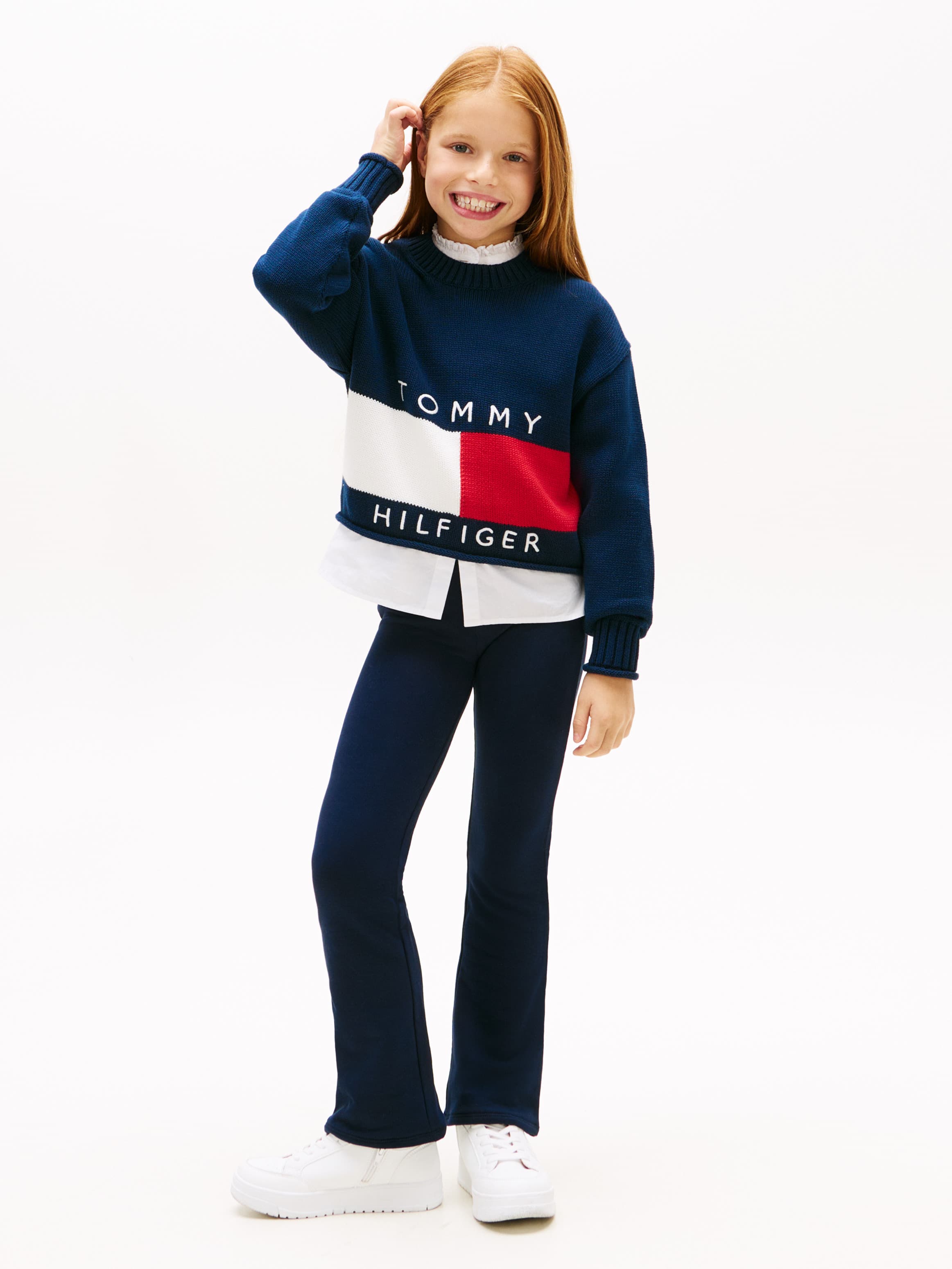 Extra Slim Metallic Logo Flared Leggings