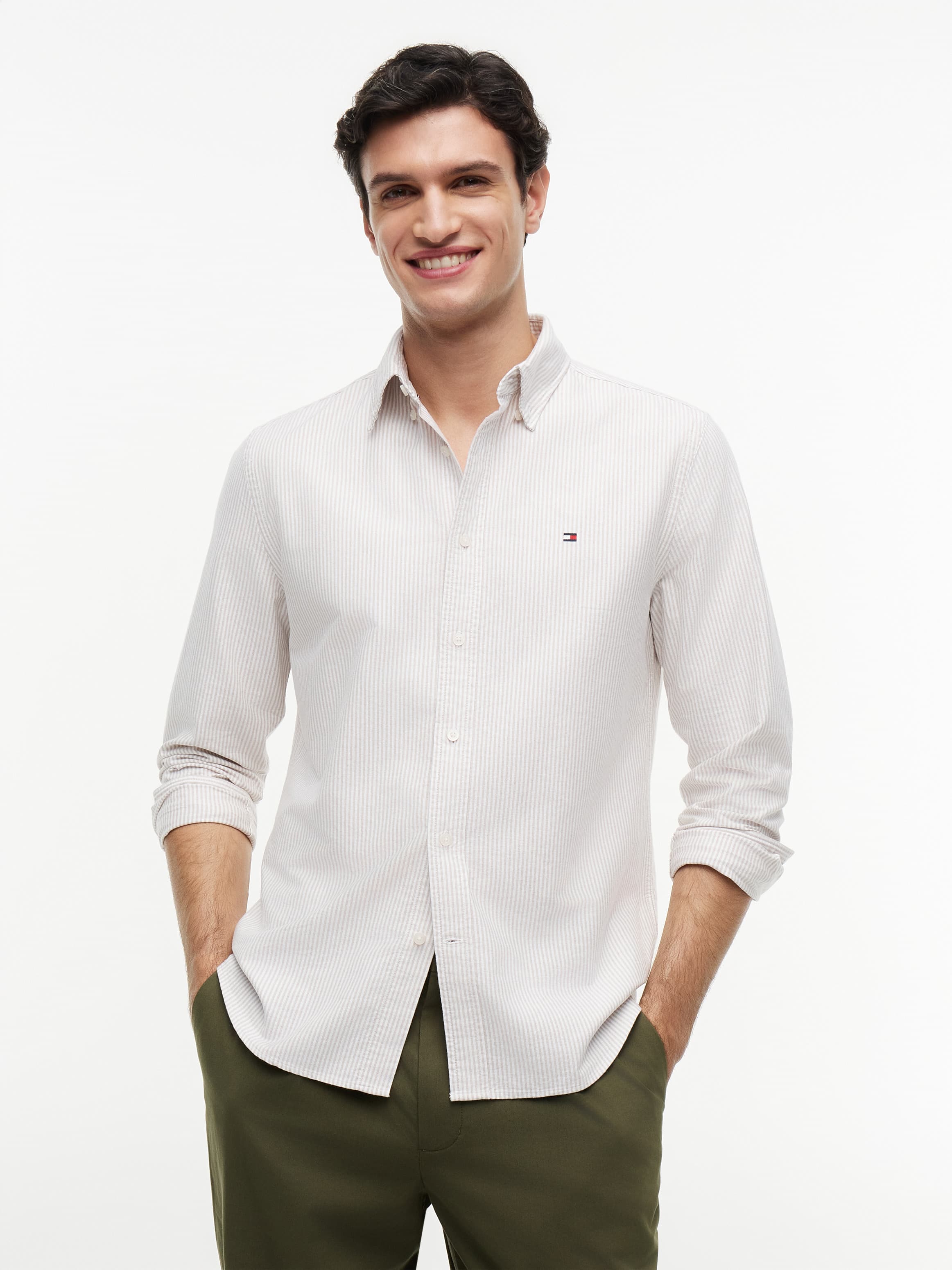 Regular Fit Stripe Oxford Shirt