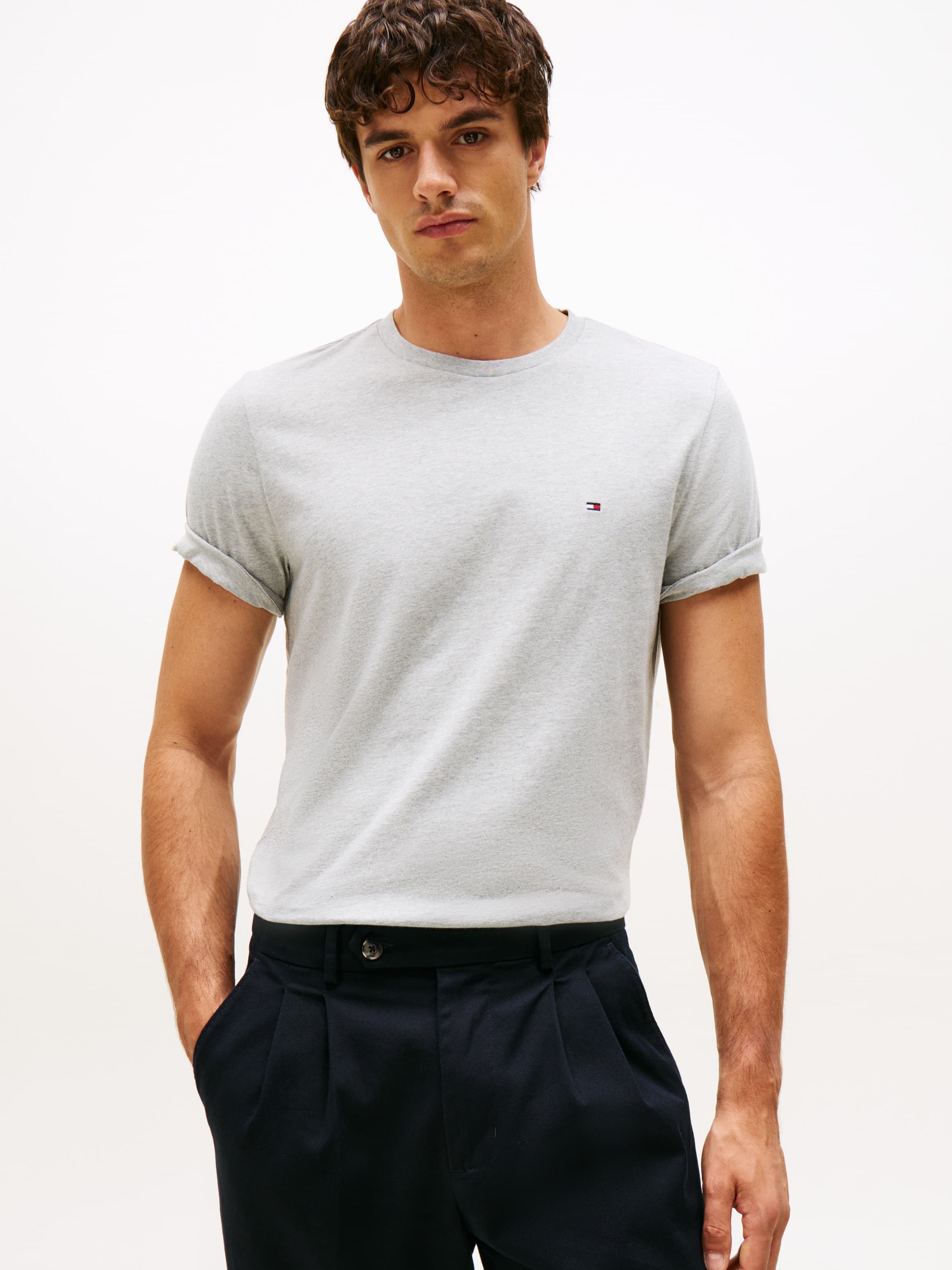 Crew Neck Heathered T-Shirt