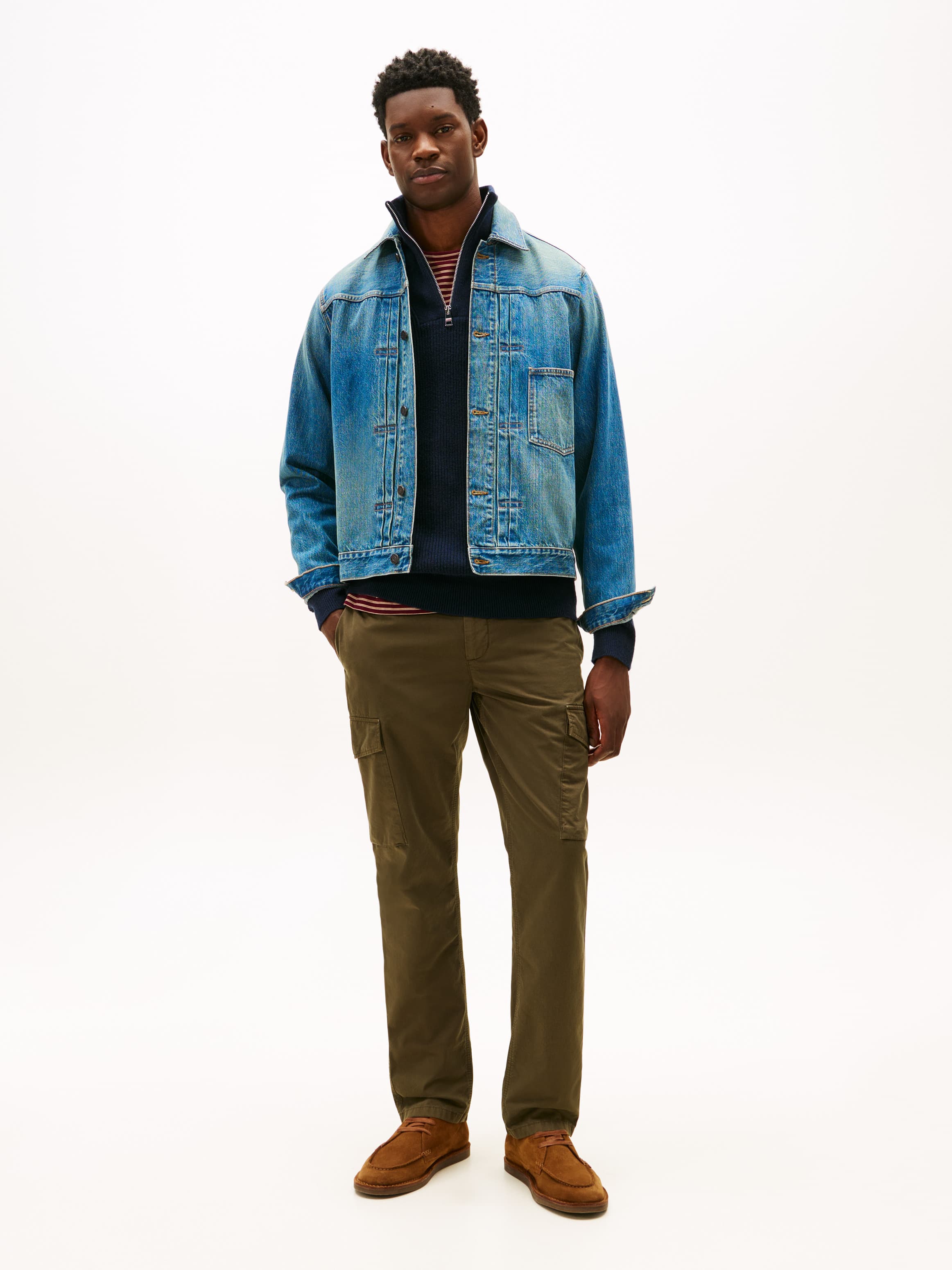 Denton Straight Leg Twill Cargo Trousers