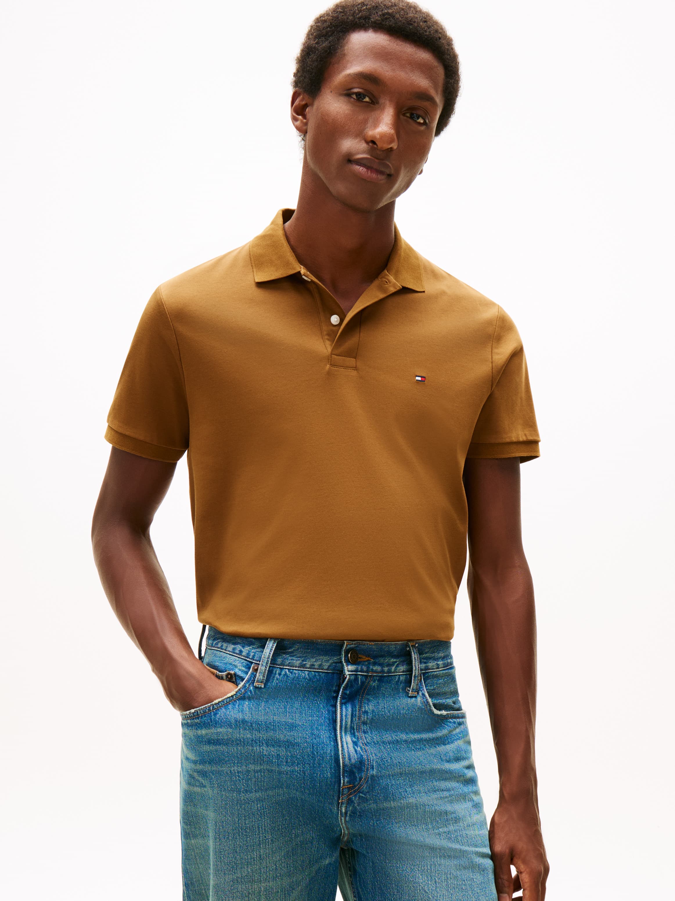 Regular Fit Flag Embroidery Polo T-Shirt