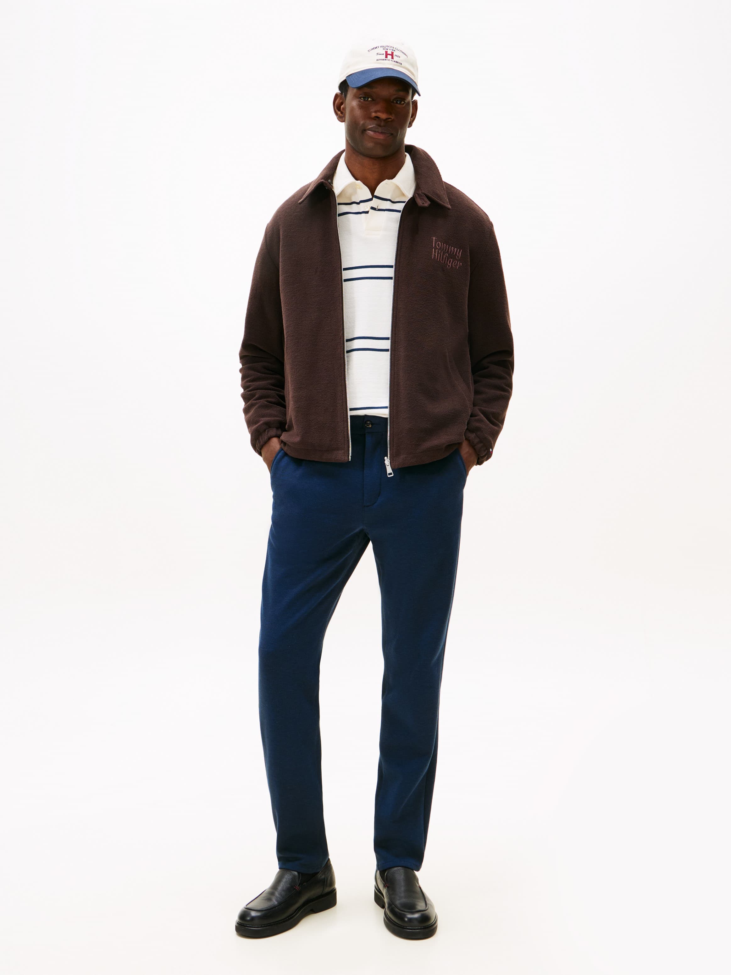 Harlem Interlock Knit Pique Tapered Leg Trousers