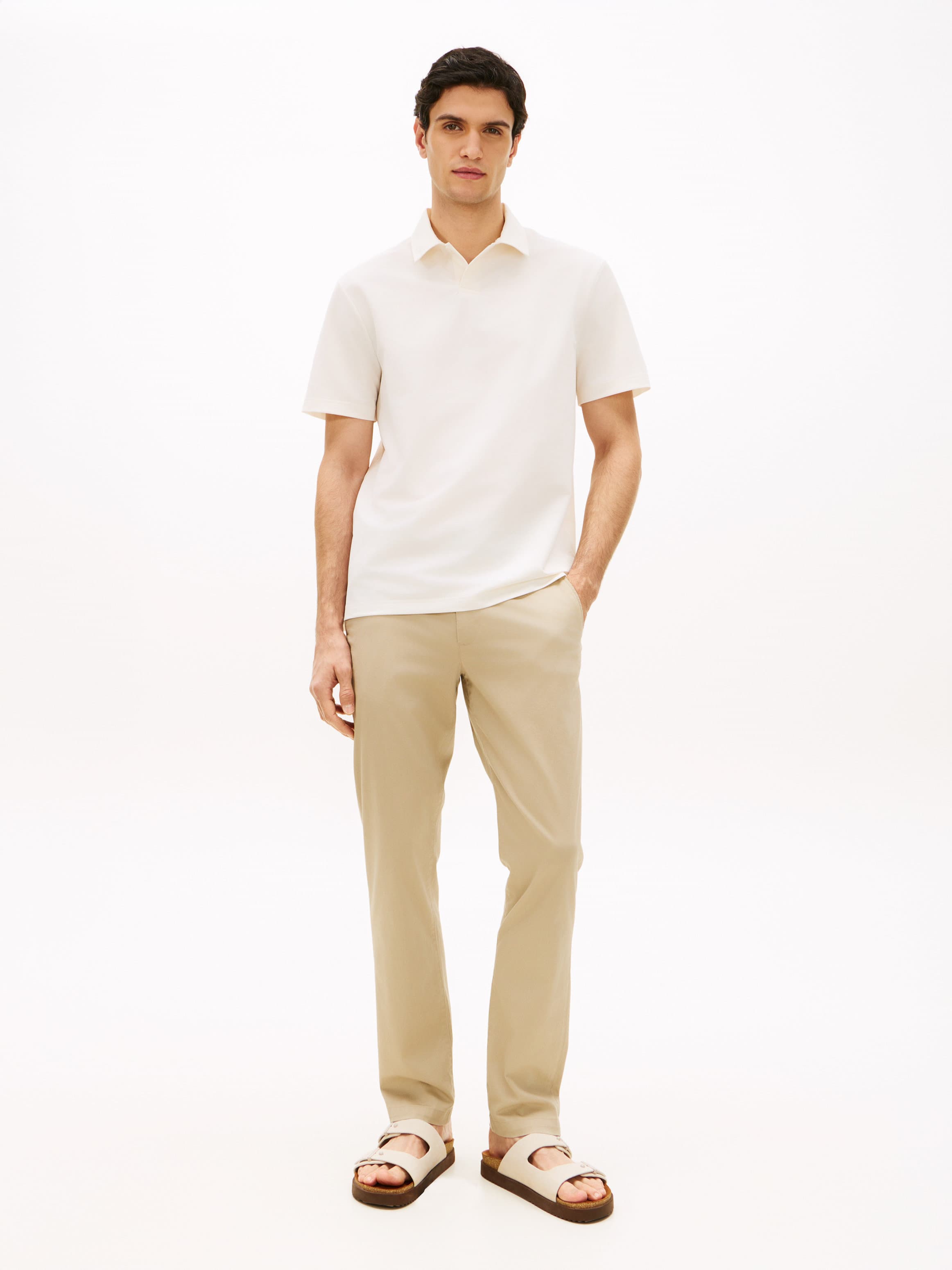 Denton Micro Print Straight Leg Chinos