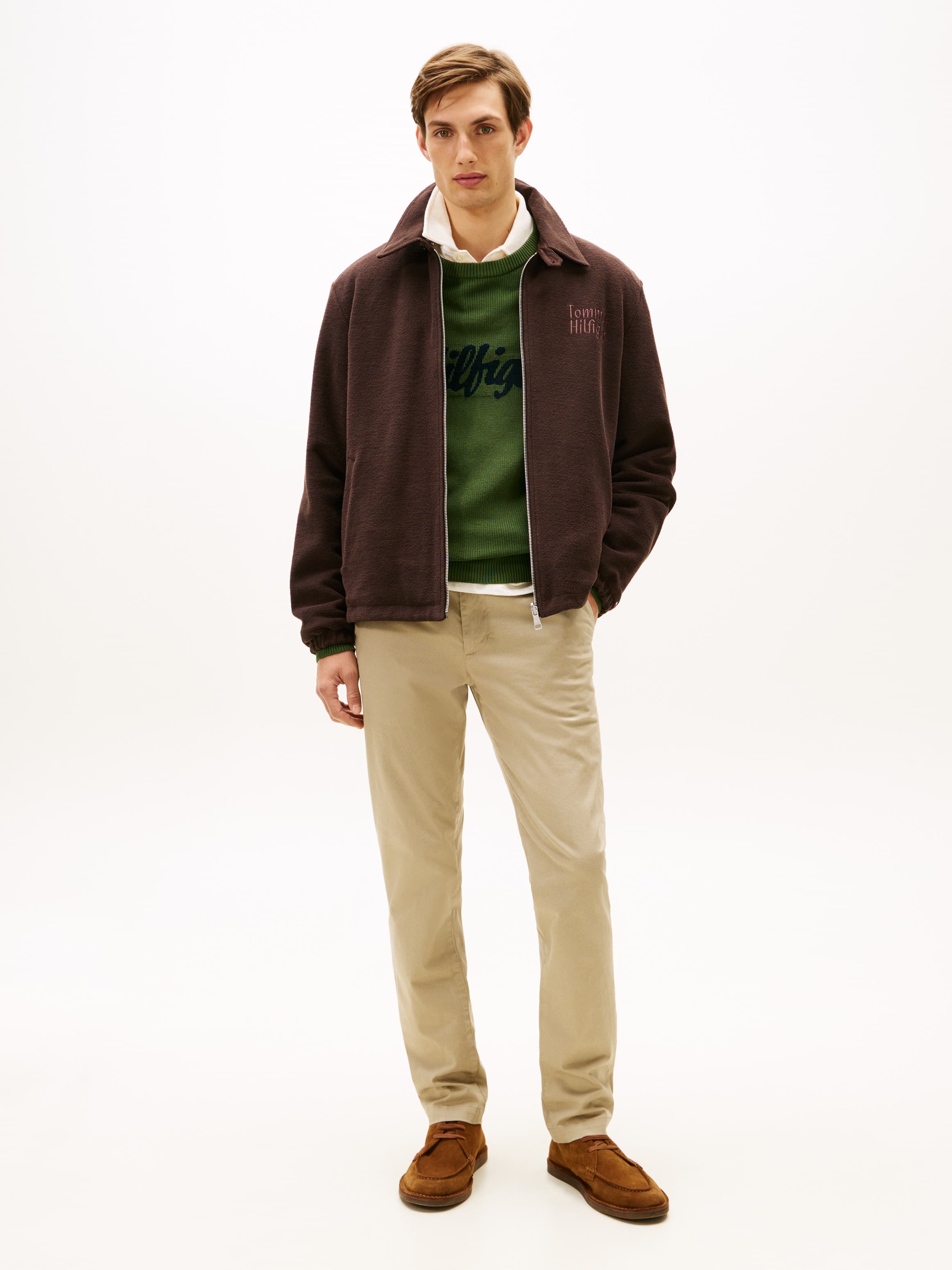 Bleecker Textured Print Slim Trousers