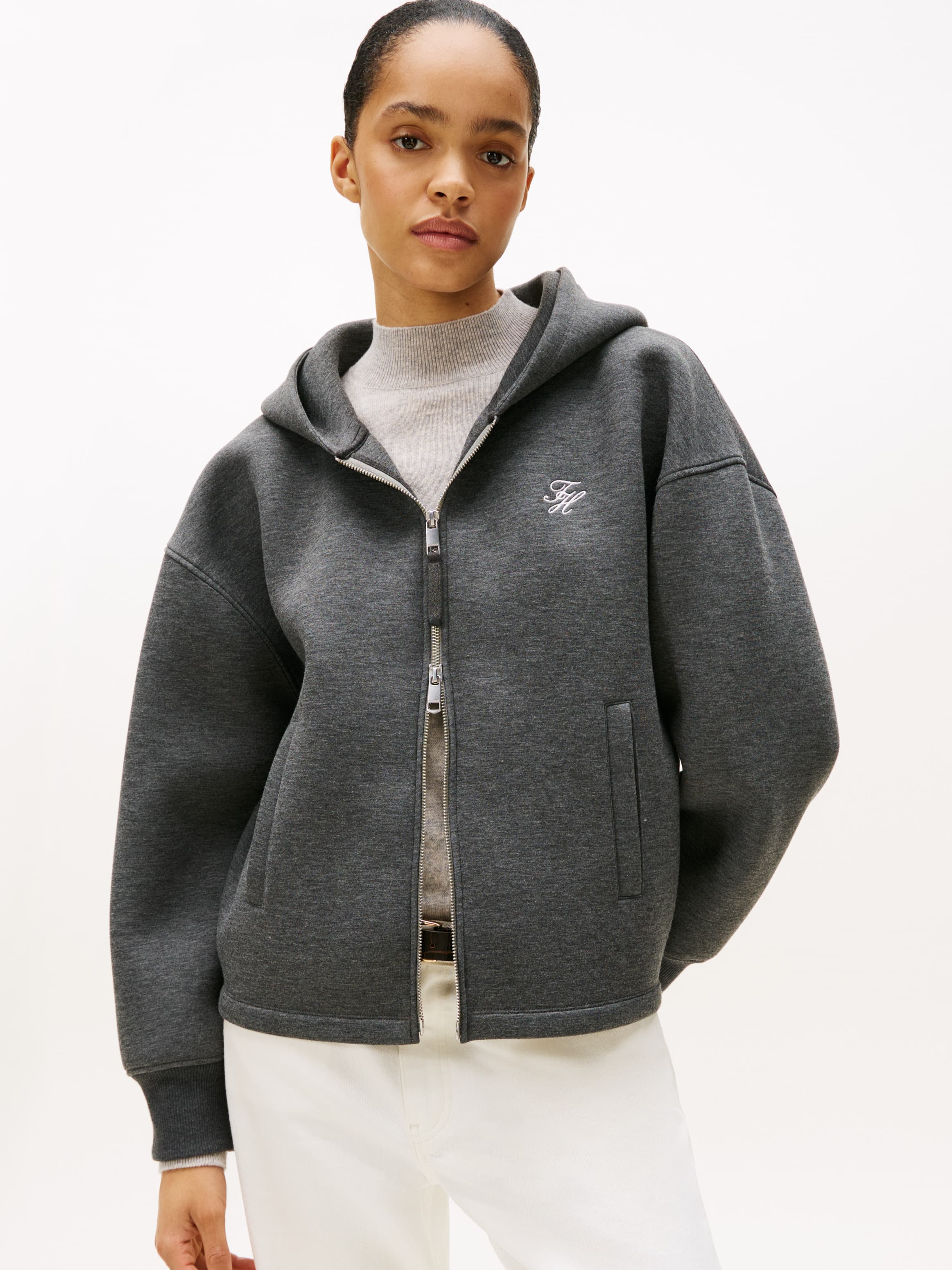 Logo Embroidery Zip-Thru Hoody